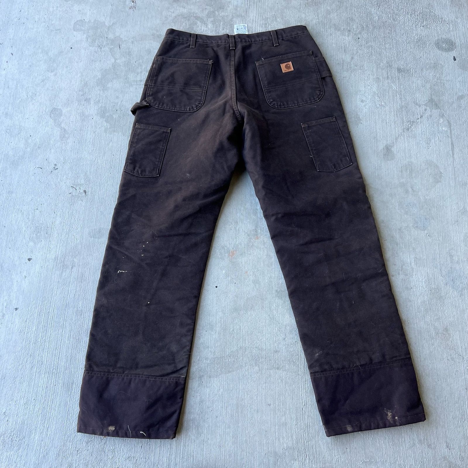 Carhartt × Vintage Carhartt brown insulated double knee work carpenter pants Size US 35 - 3 Thumbnail