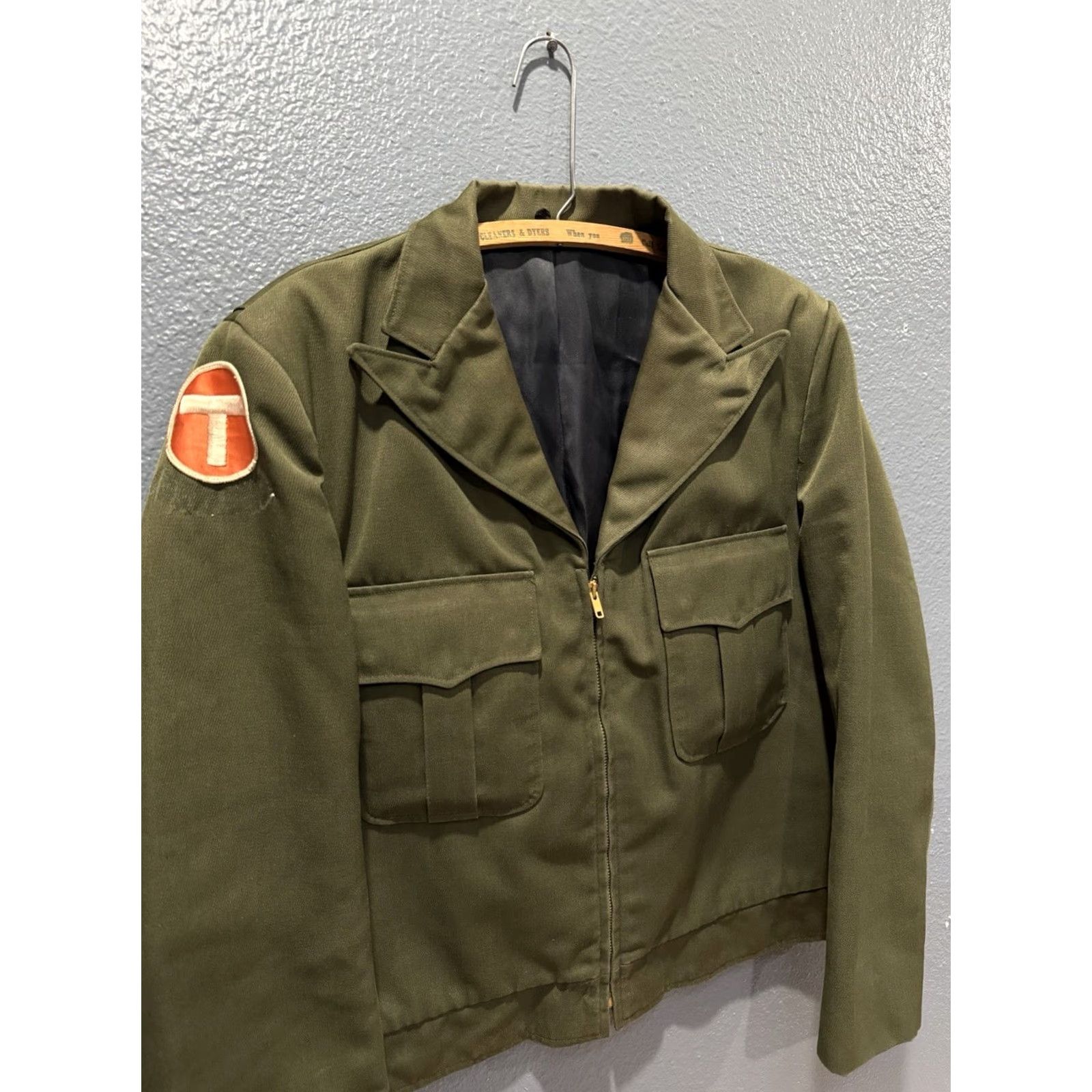 Vintage VINTAGE Green Whipcord Ike Zip Work Jacket Mens Medium USA Made Jacket Size US M / EU 48-50 / 2 - 2 Thumbnail