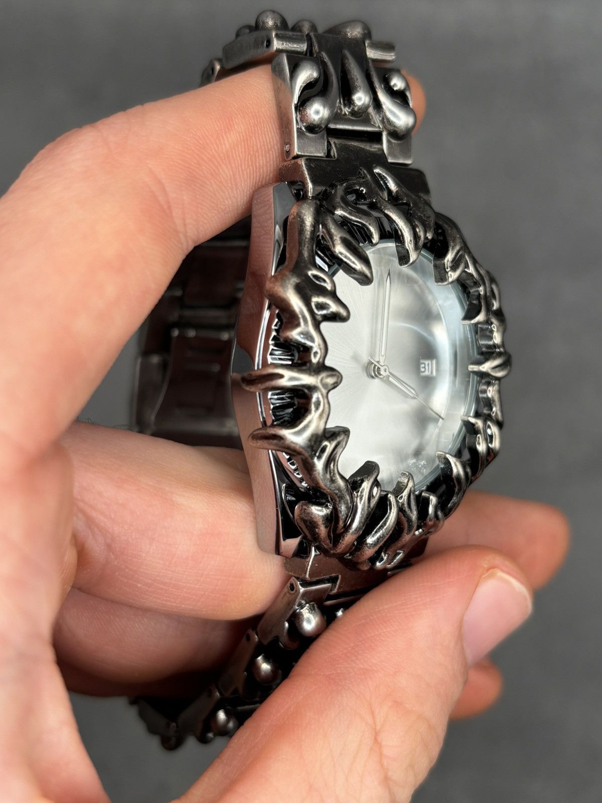 Other Wristwatch Silver Black Vintage Gothic Size ONE SIZE - 4 Thumbnail