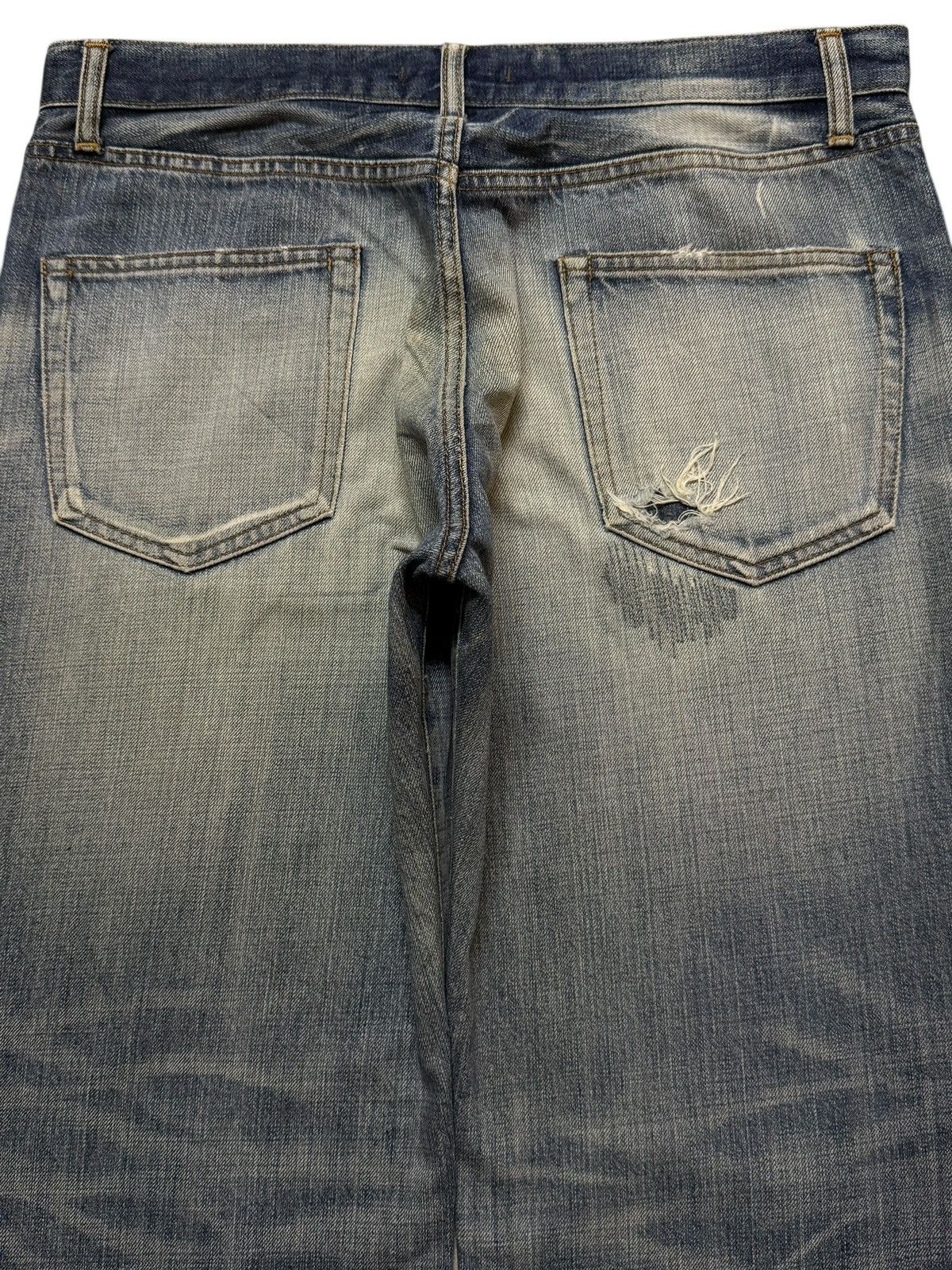 Blue Blue Japan Vintage 90s Japan Blue Way Thunder Wash Distressed Straight Size US 34 / EU 50 - 4 Thumbnail