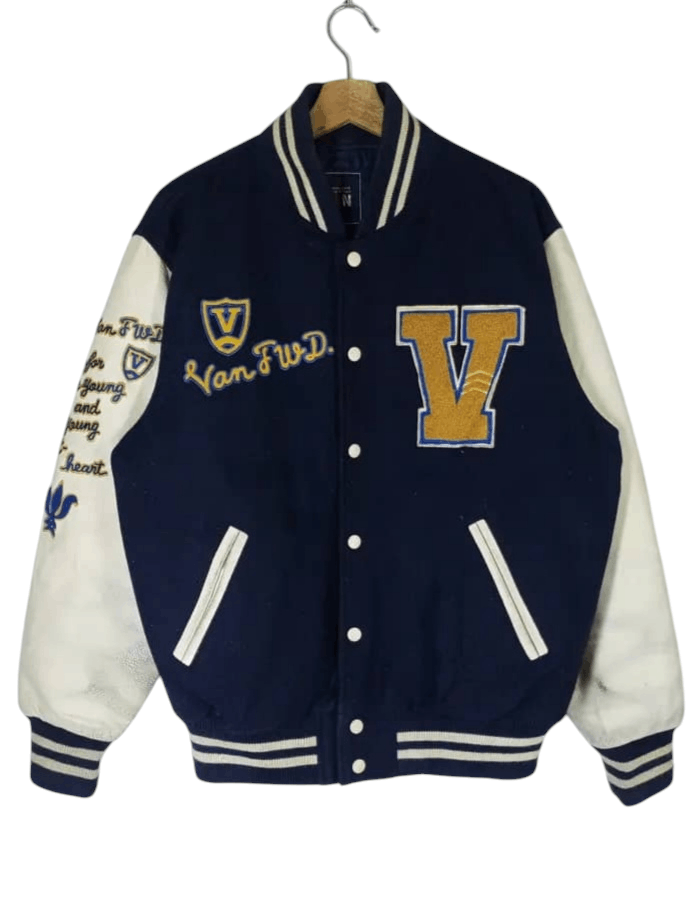 Japanese Brand Rare Vintage Van Jac Varsity Jacket Leather Size US L / EU 52-54 / 3 - 1 Thumbnail
