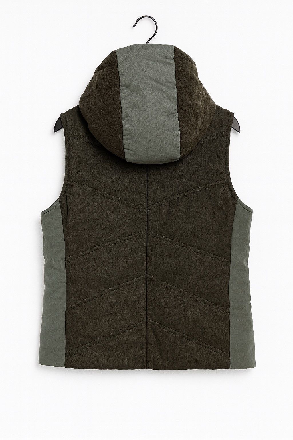 Born Born Military Style Quilted Hooded Vest – Olive Green Size US S / EU 44-46 / 1 - 2 Thumbnail