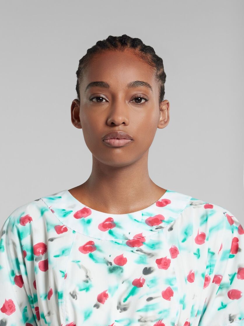 Marni oc11z0525 Poplin Midi Dress in White Size S / US 4 / IT 40 - 4 Thumbnail