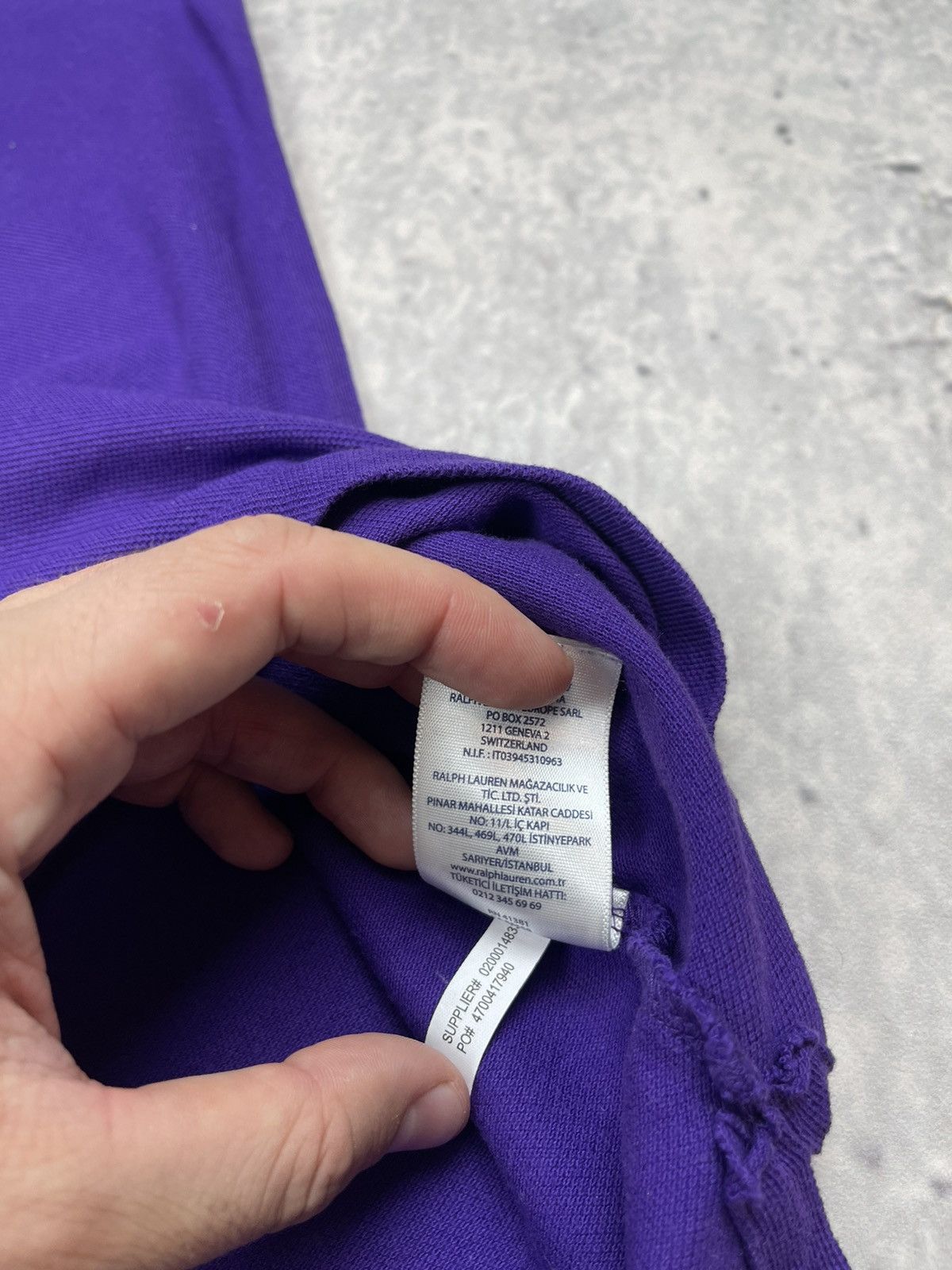 Polo Ralph Lauren × Vintage Vintage Polo Chief Keef awesome purple tee Size US L / EU 52-54 / 3 - 7 Thumbnail
