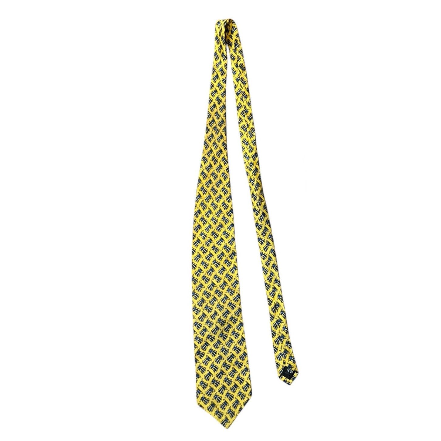 Grateful Dead Grateful Dead Uncle Sam First Set Yellow Gold Blue Silk Tie Size ONE SIZE - 5 Thumbnail
