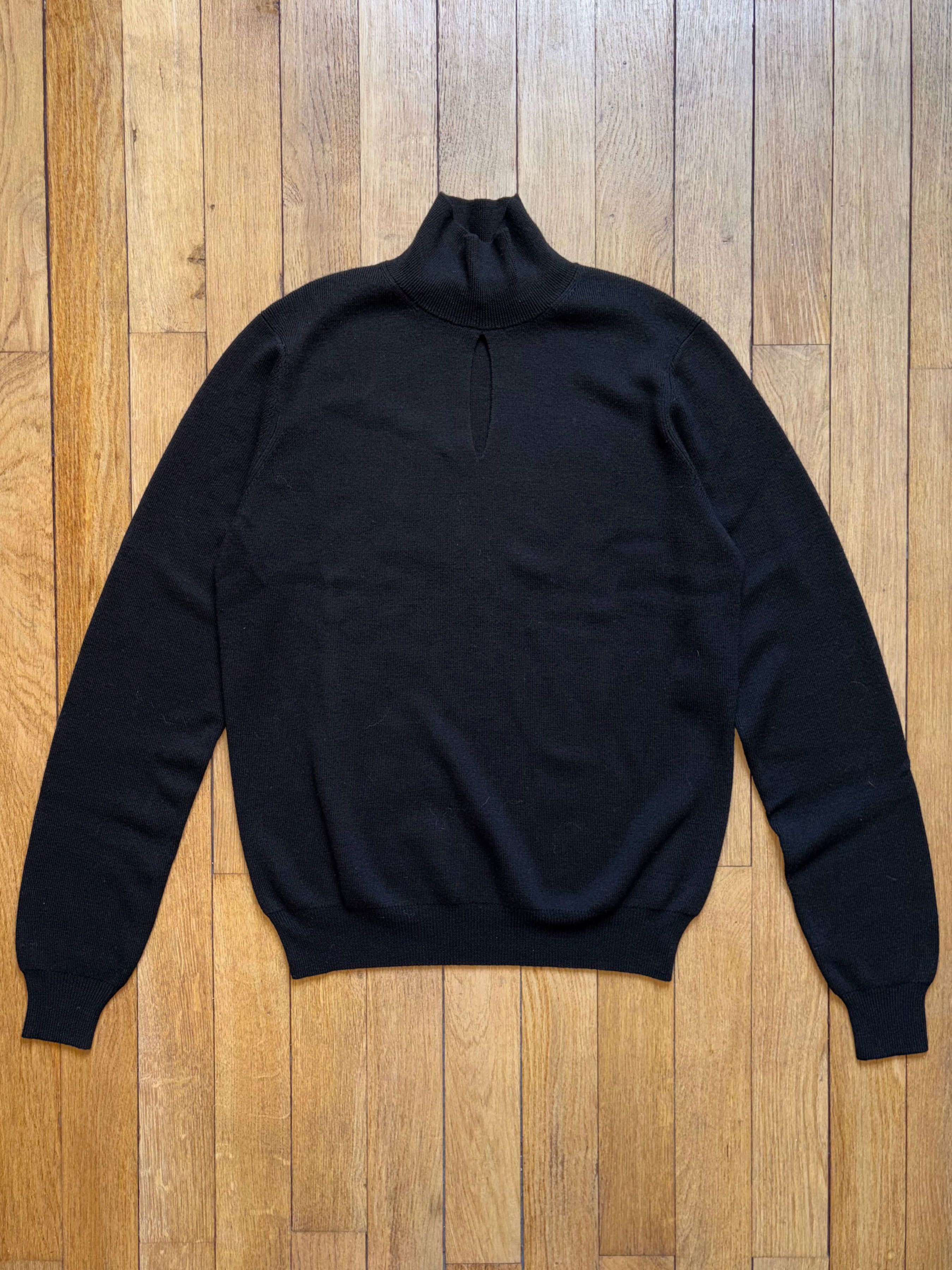 Mugler Mugler mens black cutout knit sweater Size US M / EU 48-50 / 2 - 2 Thumbnail