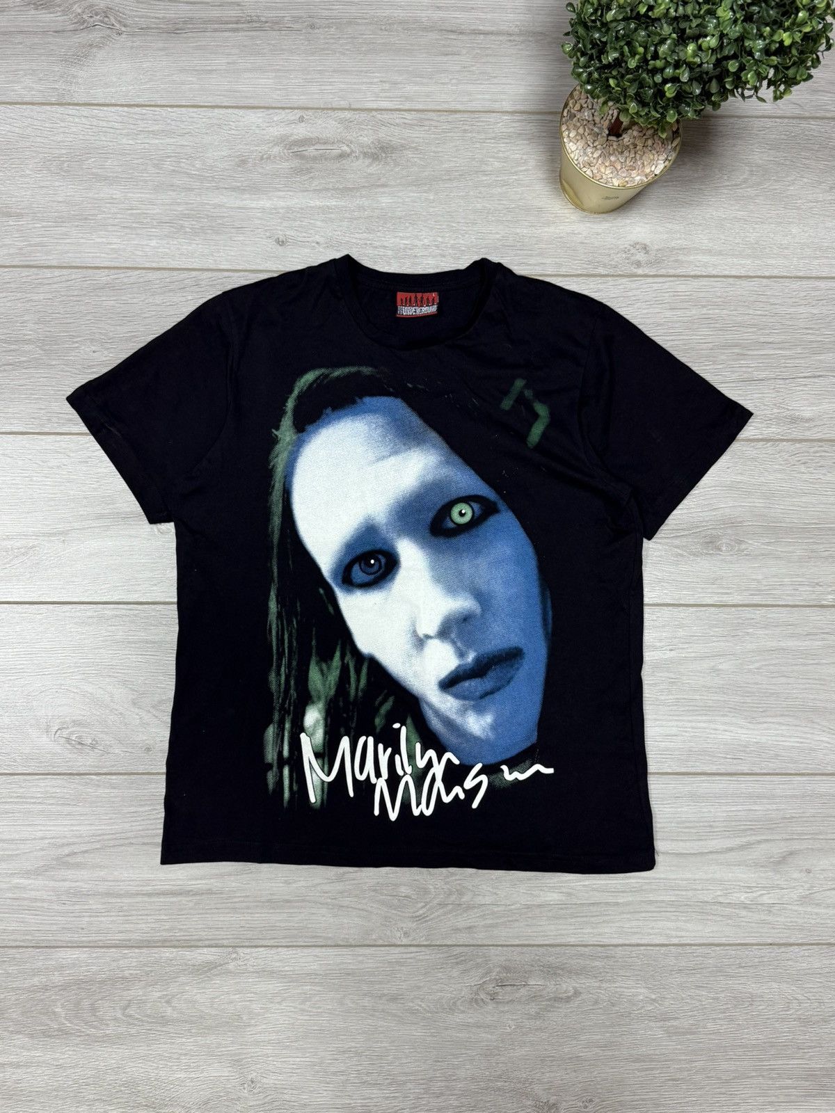 Marilyn Manson Marilyn Manson vintage bootleg big face print tee shirt Size US L / EU 52-54 / 3 - 1 Thumbnail