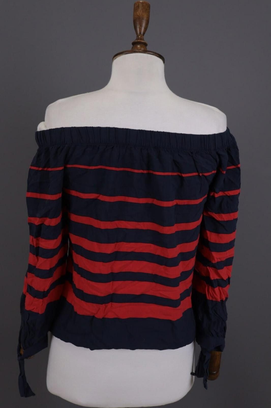 Designer Emily Van Den Bergh Black Striped Blouse Shirt Sz 36 / S Size M / US 6-8 / IT 42-44 - 9 Thumbnail