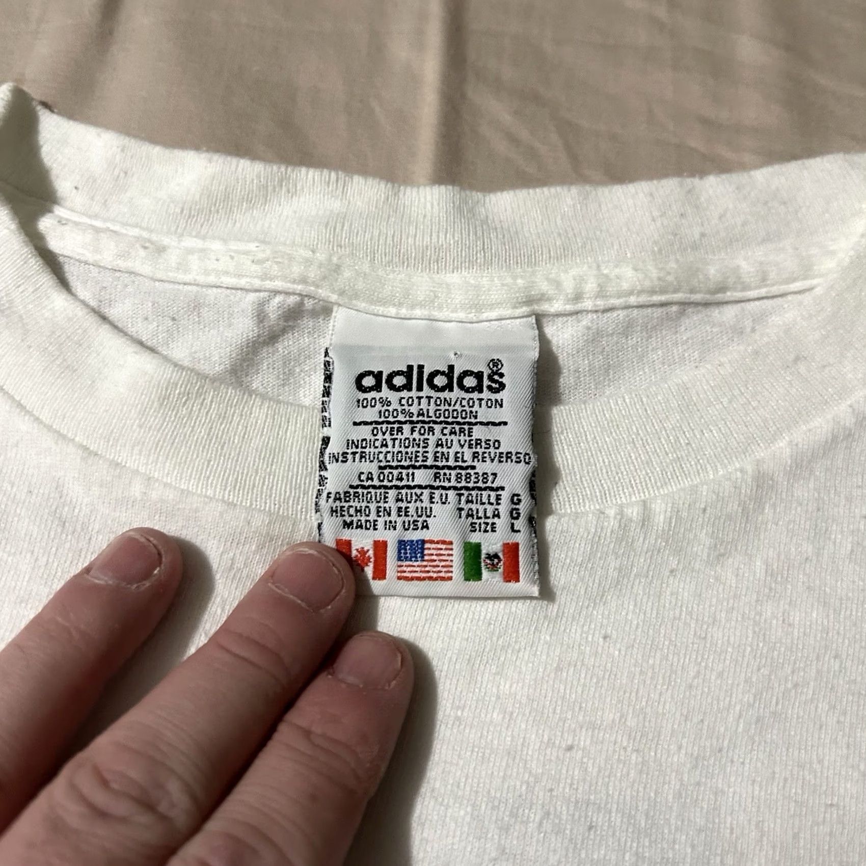 Adidas VINTAGE 90s Adidas Soccer Shirt L White Mens Size US L / EU 52-54 / 3 - 4 Thumbnail