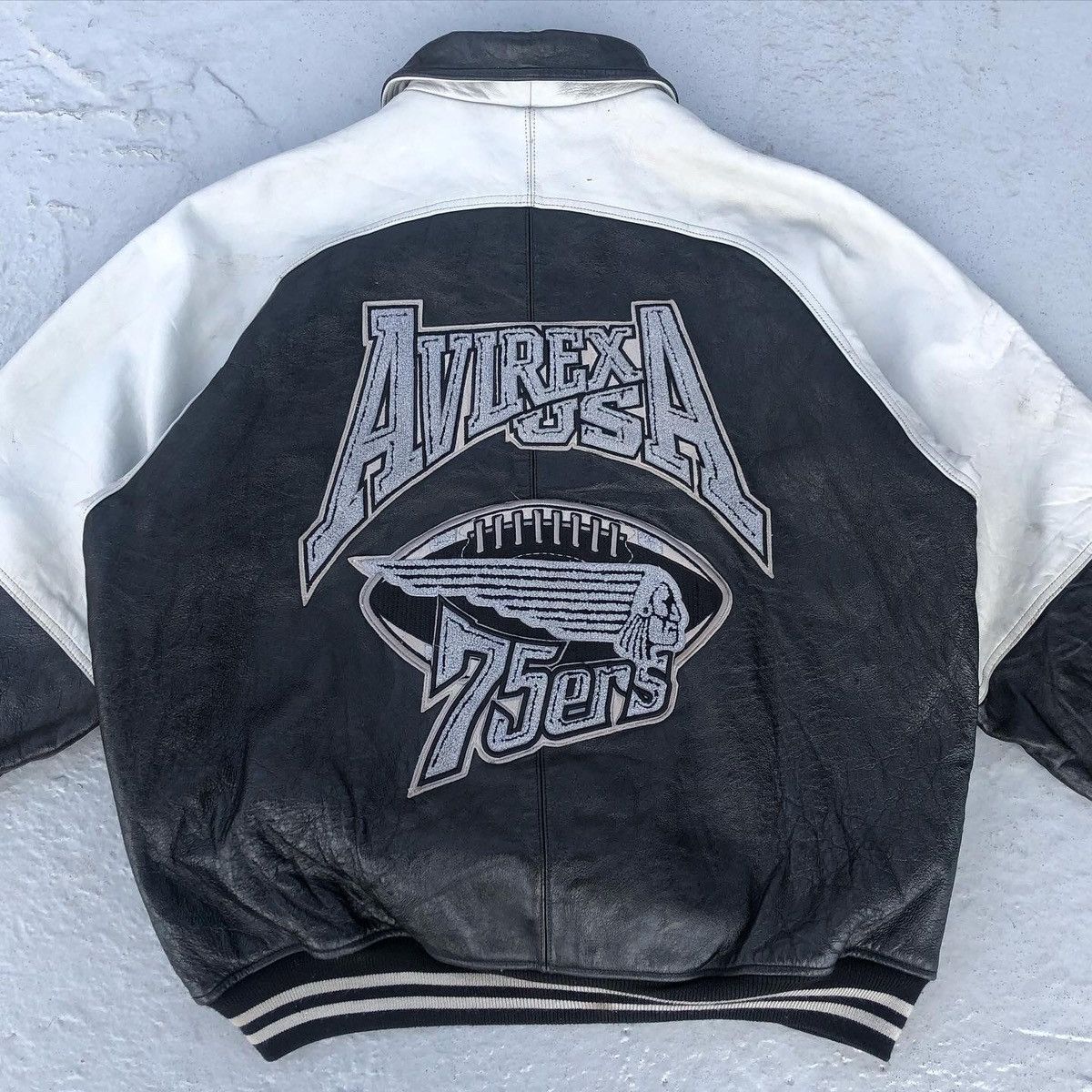 Avirex × Japanese Brand × Vintage Avirex 75ers Vintage 90’s Leather Jacket Size US XXL / EU 58 / 5 - 6 Thumbnail
