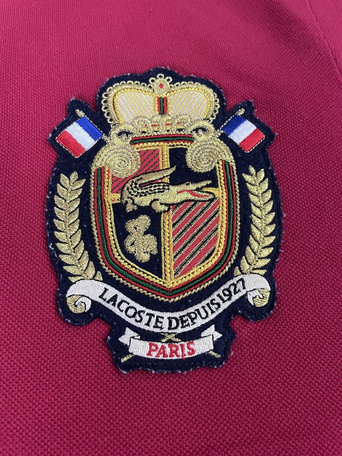 Lacoste VINTAGE BIG LOGO LACOSTE DEPUIS 1927 PARIS TSHIRT COLLAR Size US M / EU 48-50 / 2 - 6 Thumbnail