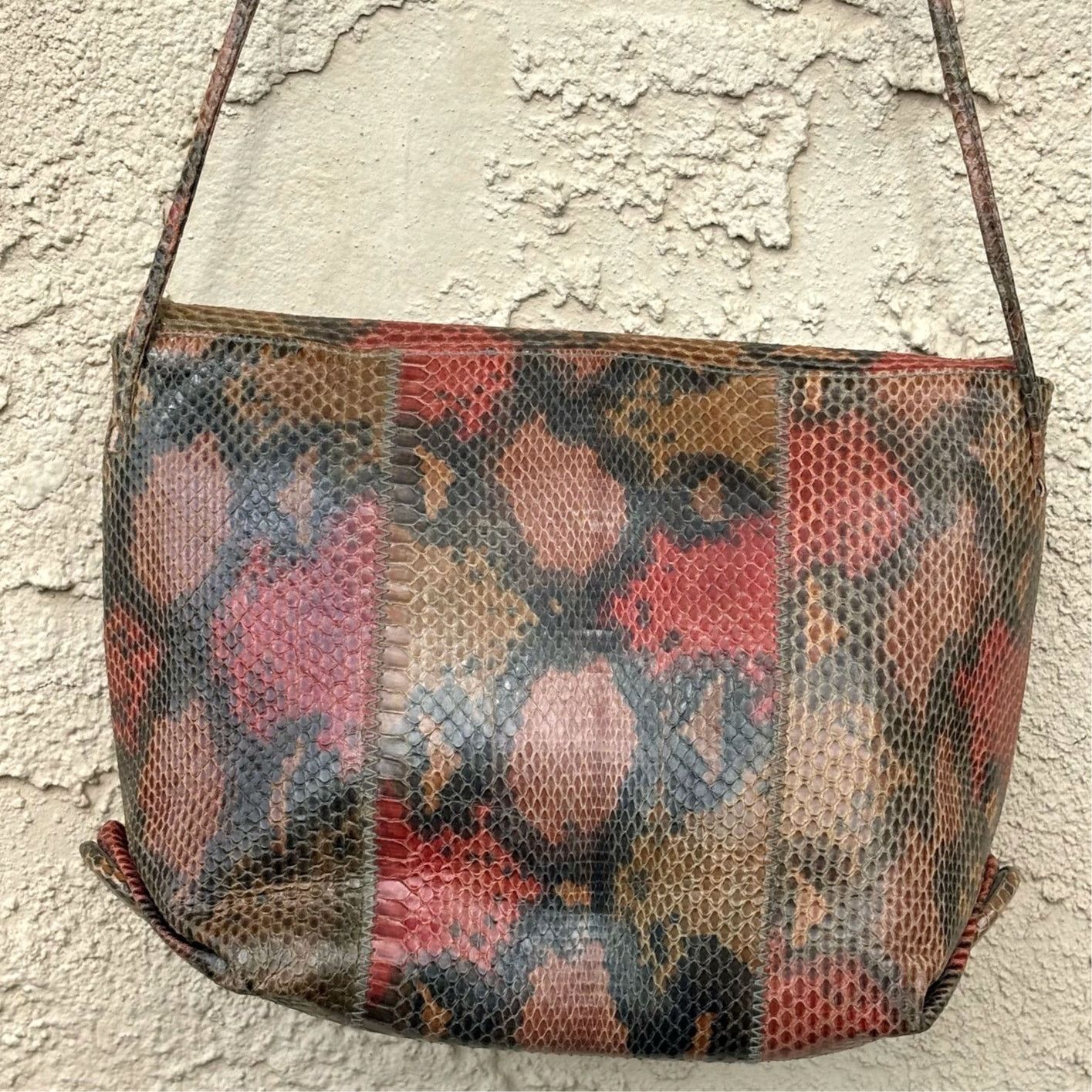 Other Vintage Brown Faux Snakeskin Purse Size ONE SIZE - 11 Thumbnail