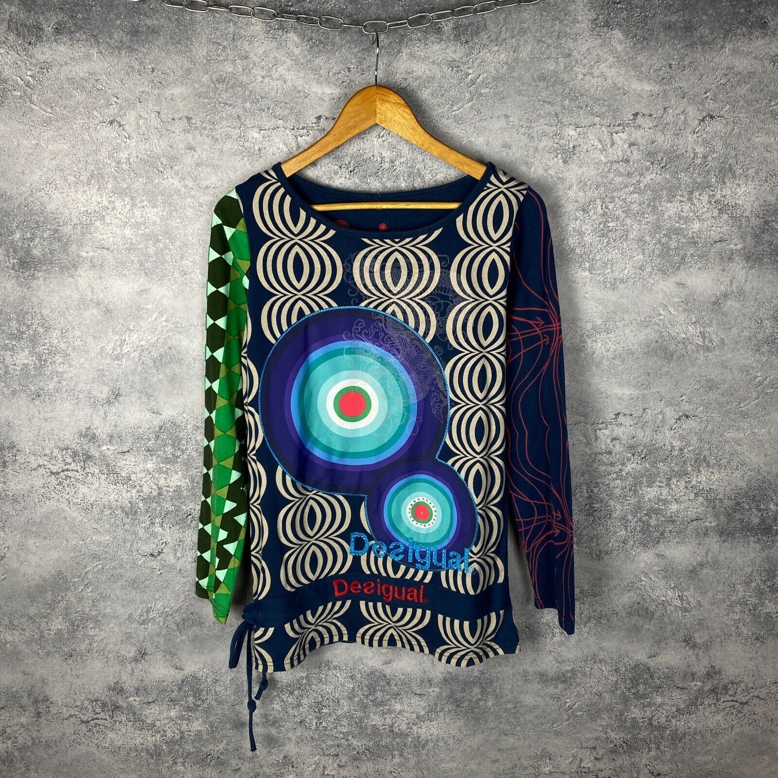 Desigual Desigual Blouse Women's Size L Multicolor Long Sleeve ` Size L / US 10 / IT 46 - 1 Thumbnail