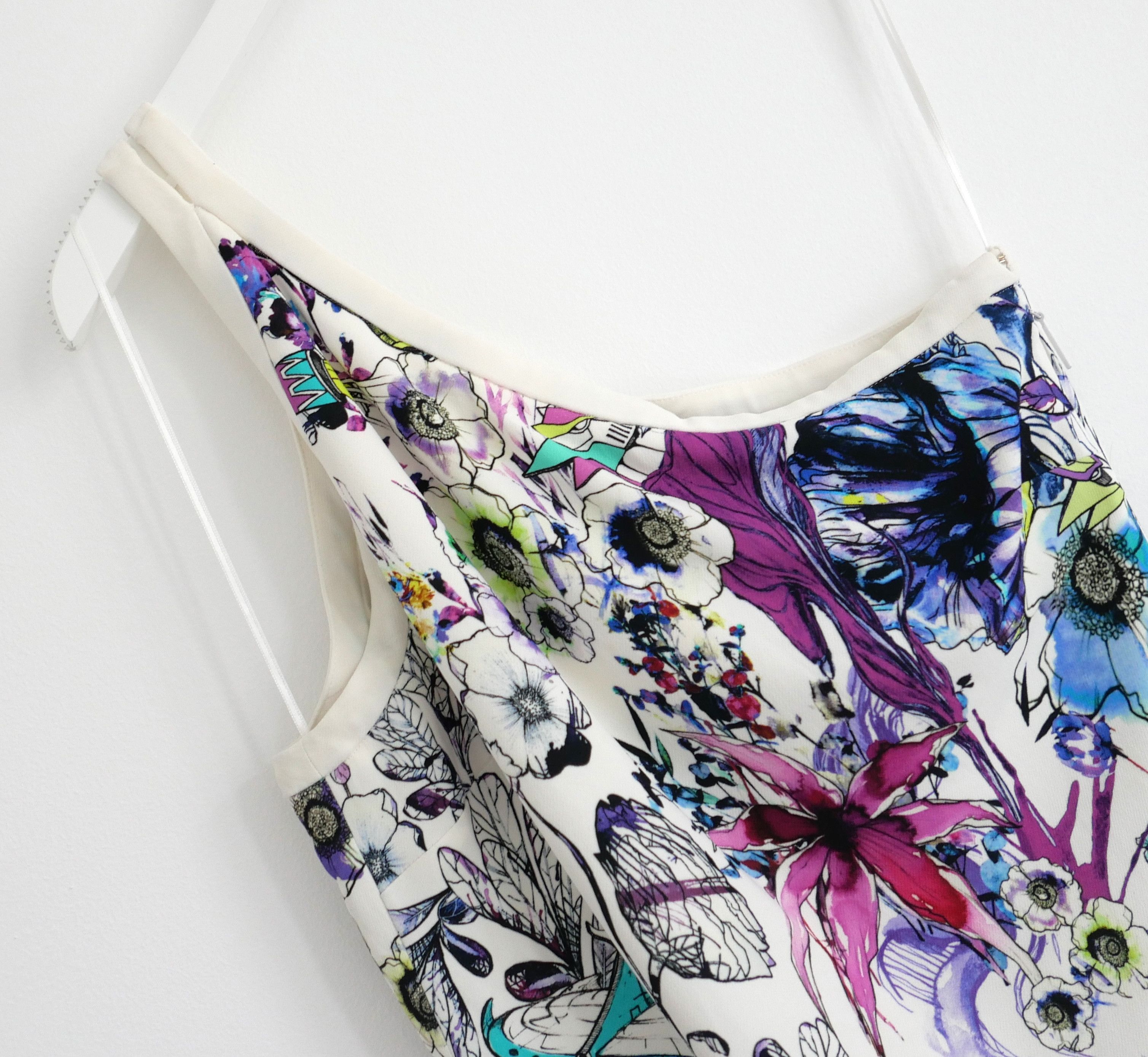 Roberto Cavalli Roberto Cavalli Astro Garden Print Dress Size S / US 4 / IT 40 - 2 Thumbnail