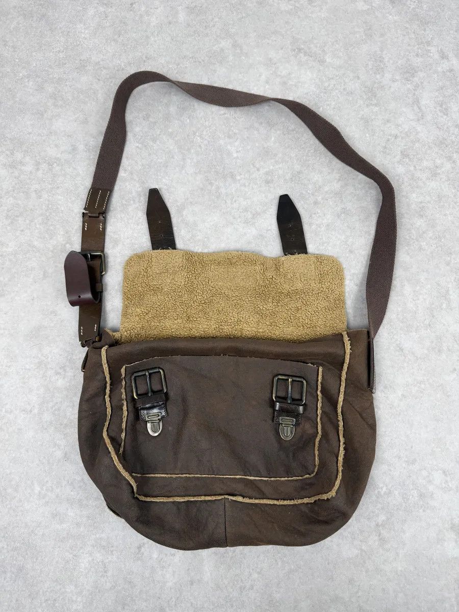 Dolce & Gabbana 2000s Dolce & Gabbana Brown Shearling Leather Shoulder Bag Size ONE SIZE - 2 Thumbnail