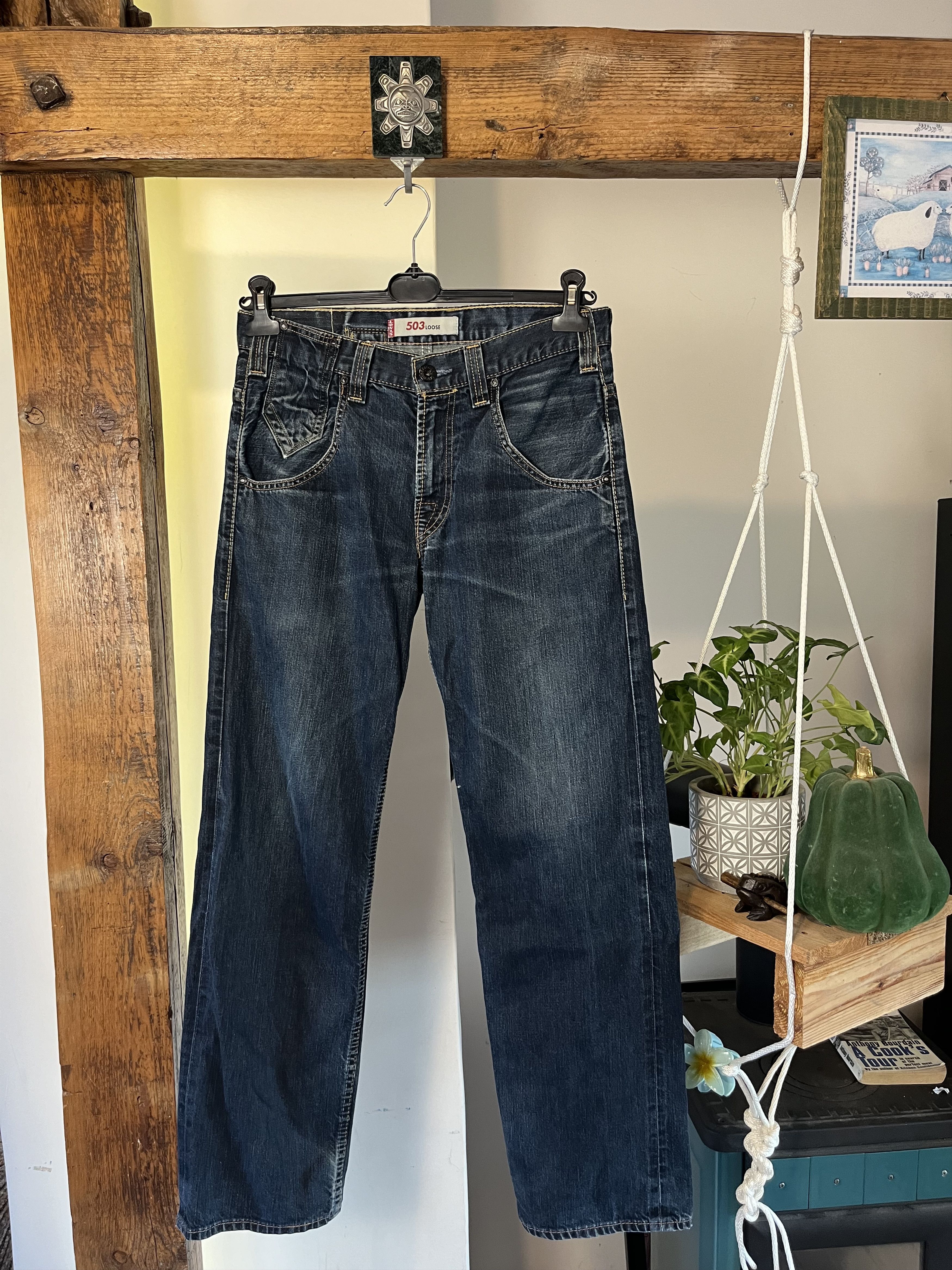 Jean × Levi's × Vintage Vintage Levi’s 503 Distressed Blue Faded Washed Jeans Denim Size US 31 - 1 Thumbnail