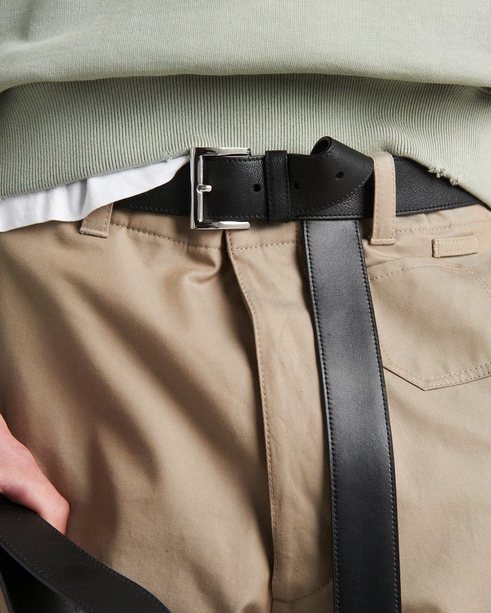 Prada o1bcso1str1025 Twill Pants in Beige Size US 30 / EU 46 - 4 Thumbnail