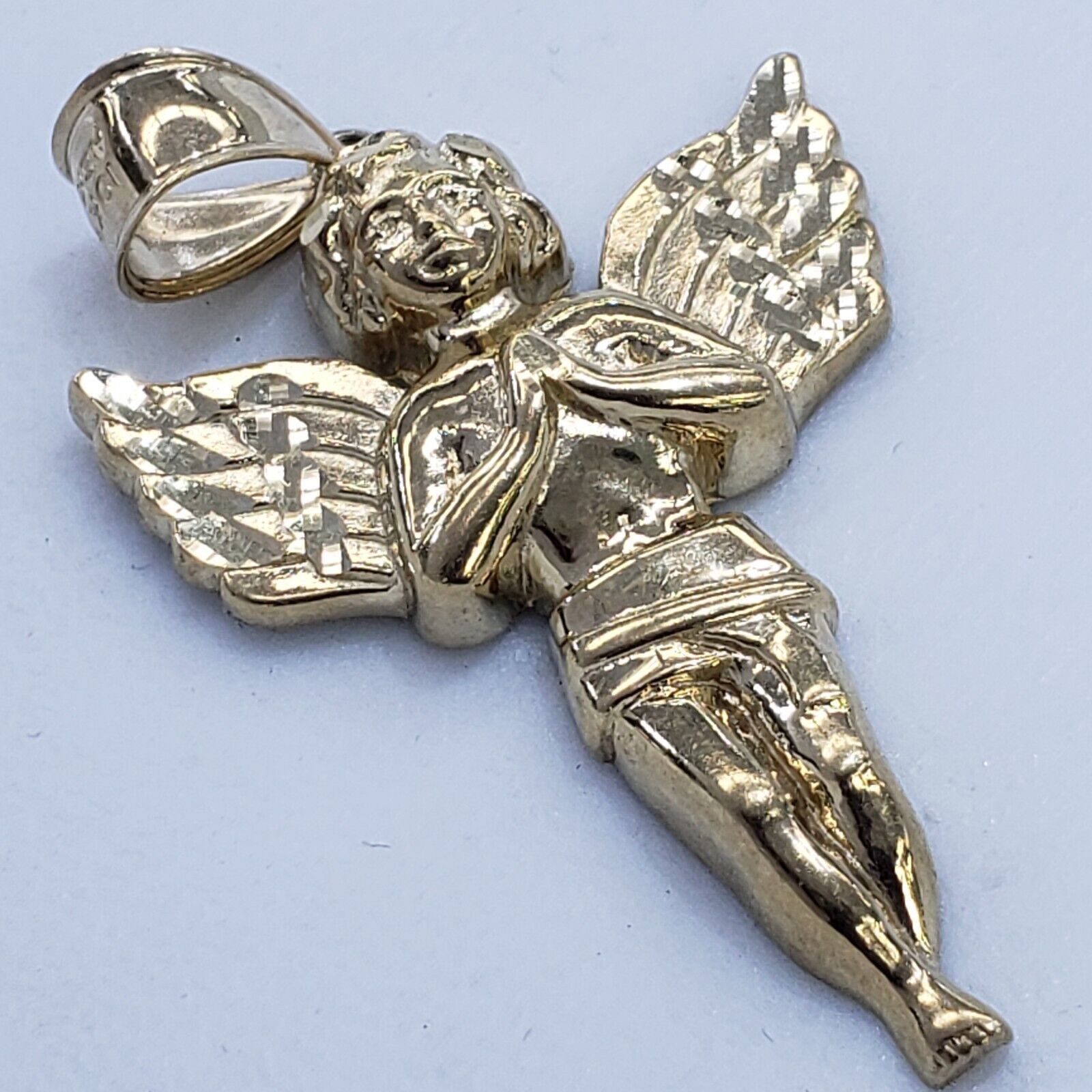 & Other Stories Big Real 10k Gold praying Angel Pendant Charm Size ONE SIZE - 10 Thumbnail