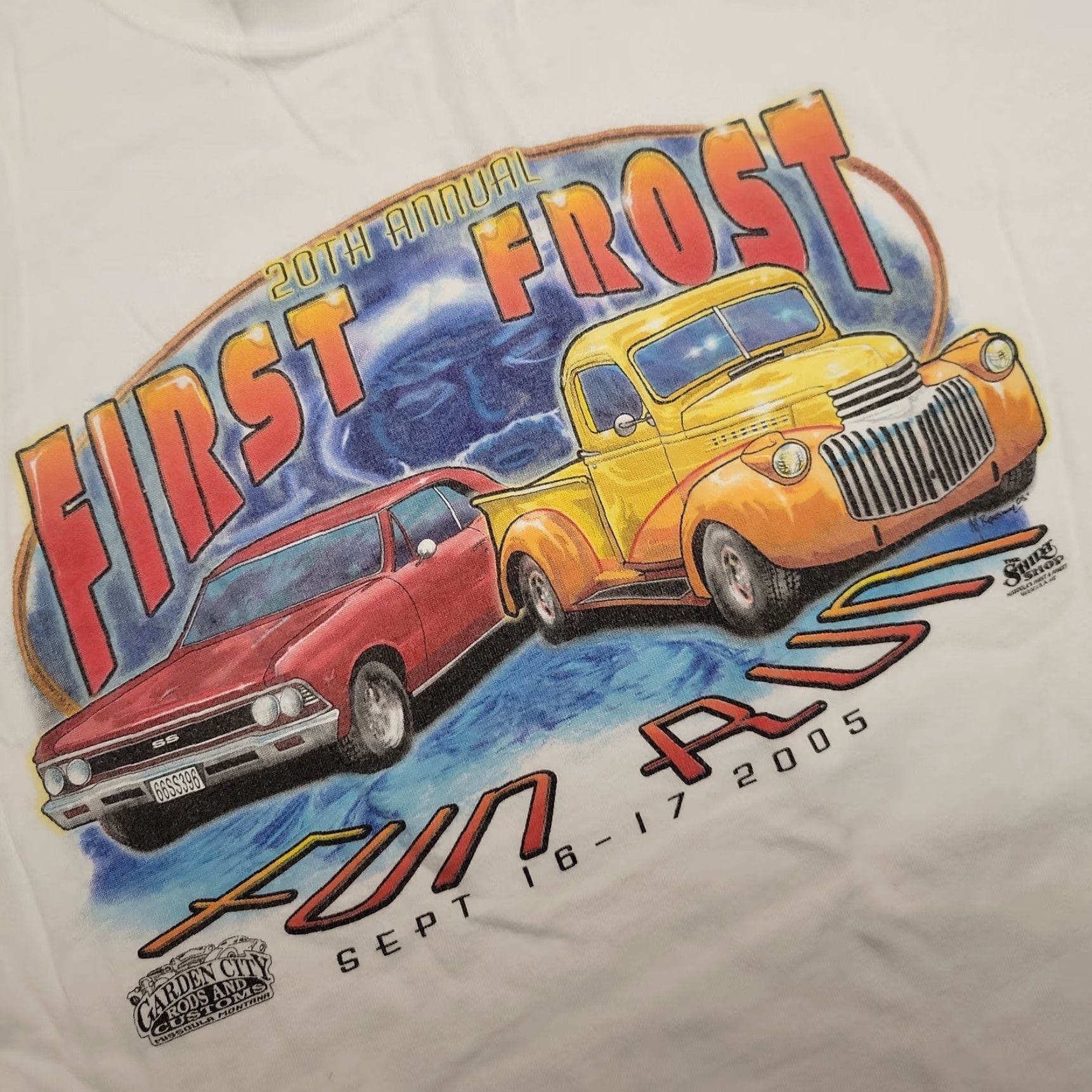 Vintage VINTAGE Muscle Car Shirt Mens M White Missoula First Frost Y2K Rods and Customs Beefy-T T-Shirt Cars Outdoor Street Rods Size US M / EU 48-50 / 2 - 2 Thumbnail
