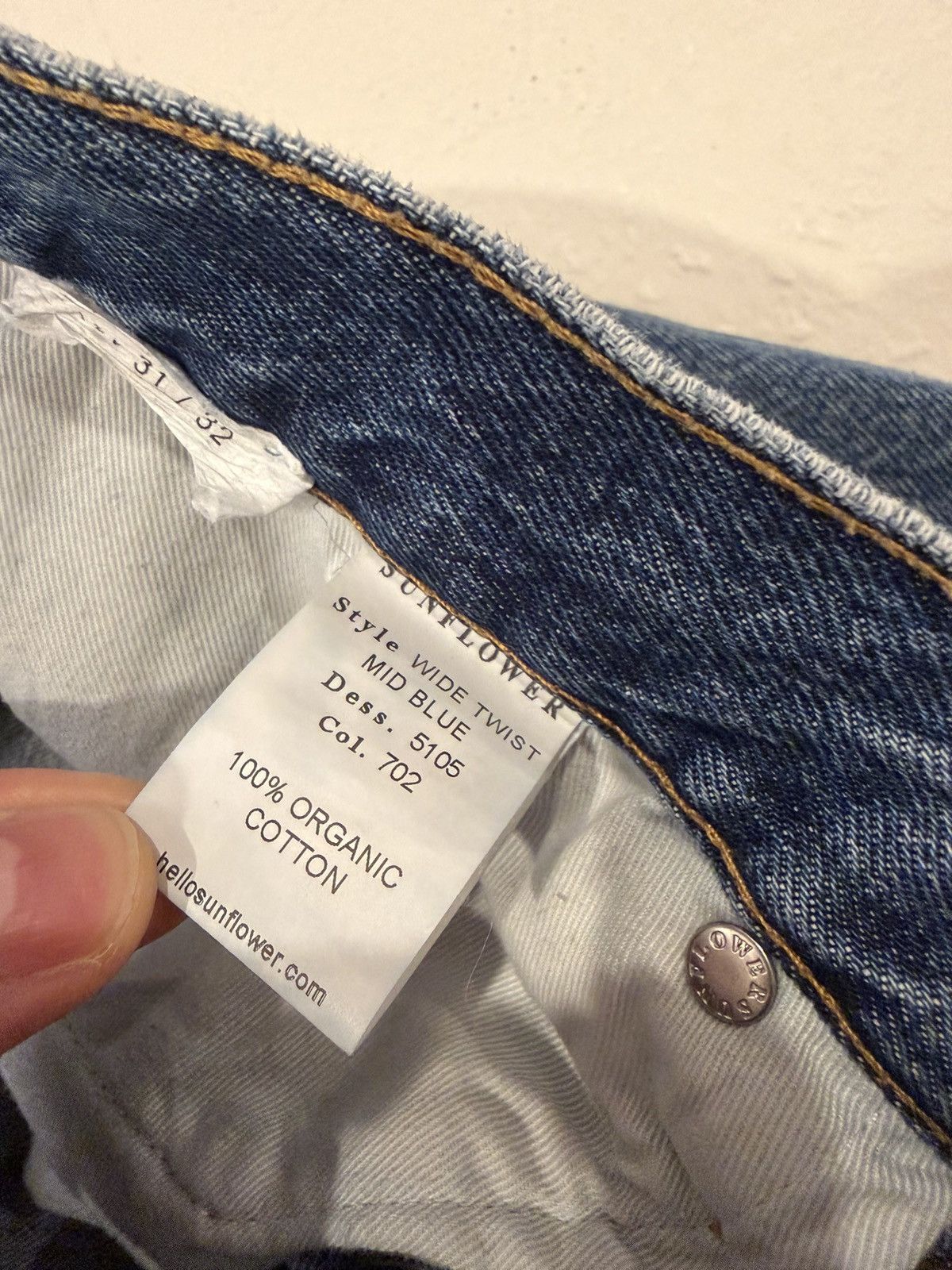 Sunflower Sunflower Wide Twist Denim - Mid Blue Size US 33 - 4 Thumbnail