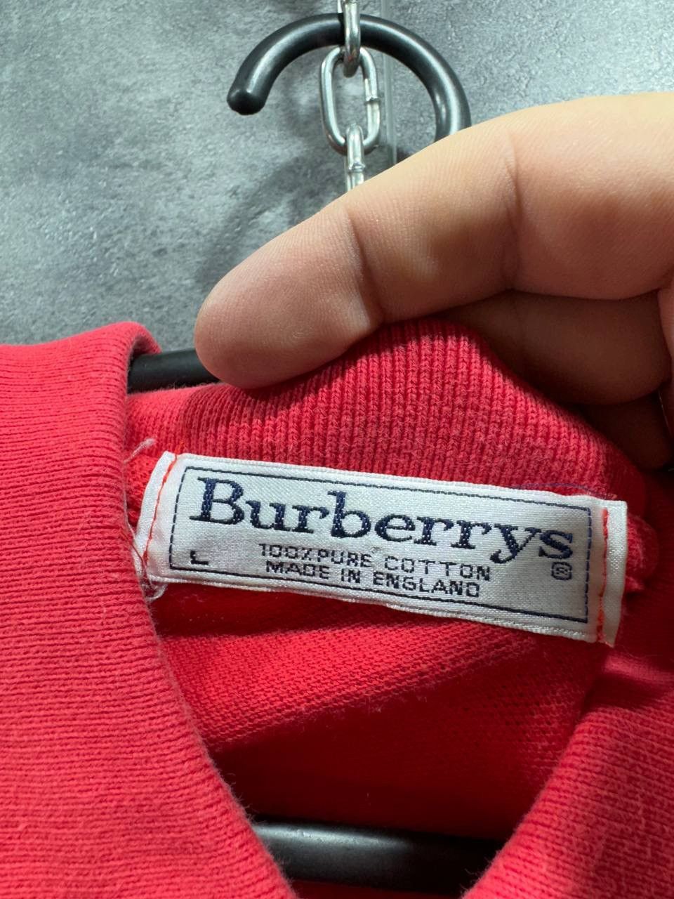 Burberry Vintage 90s Burberry's Polo Shirt Made in England Size L Size US L / EU 52-54 / 3 - 4 Thumbnail