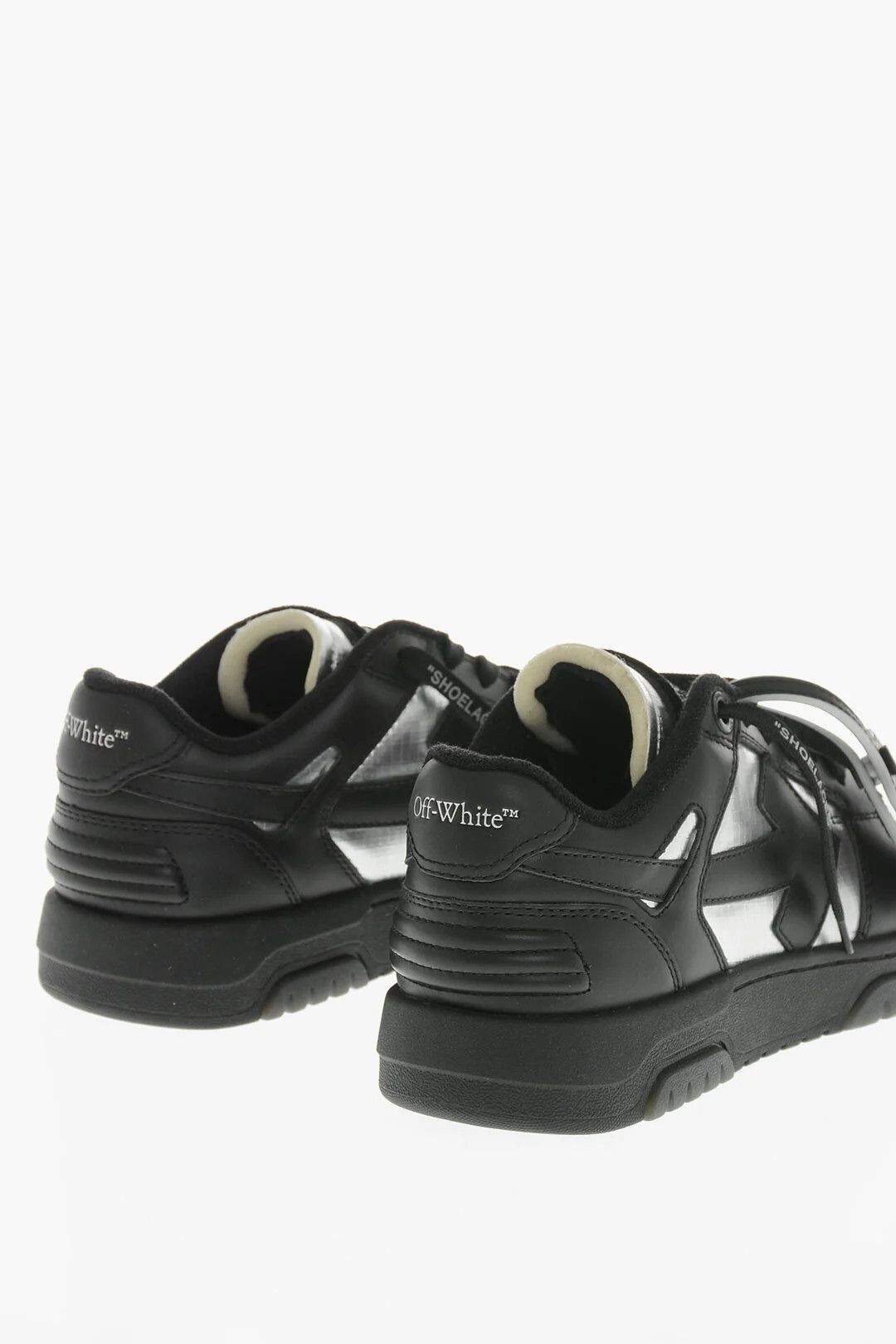 Off-White og1mm0426 Low-Top Sneakers in Black & Silver Size US 6 / EU 39 - 2 Thumbnail