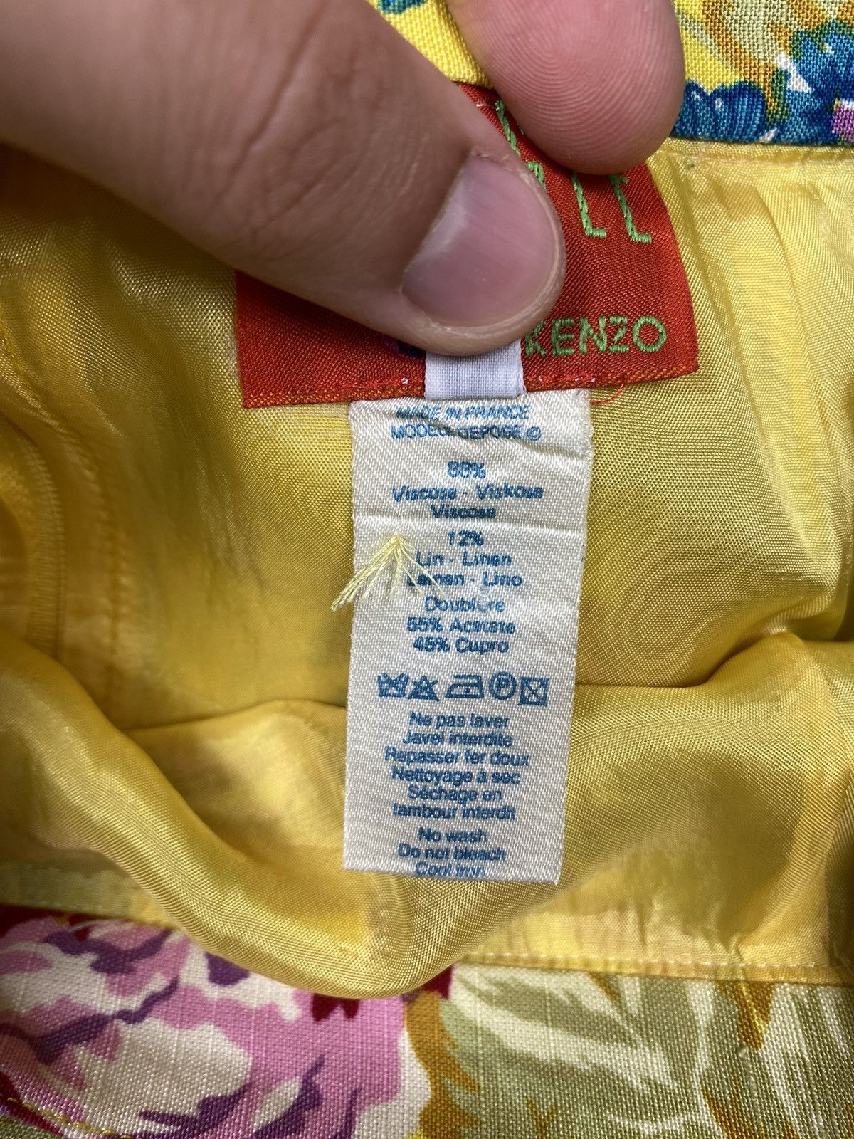Kenzo × Vintage Kenzo Jungle Gonna 80s Skirt Size 28" / US 6 / IT 42 - 7 Thumbnail