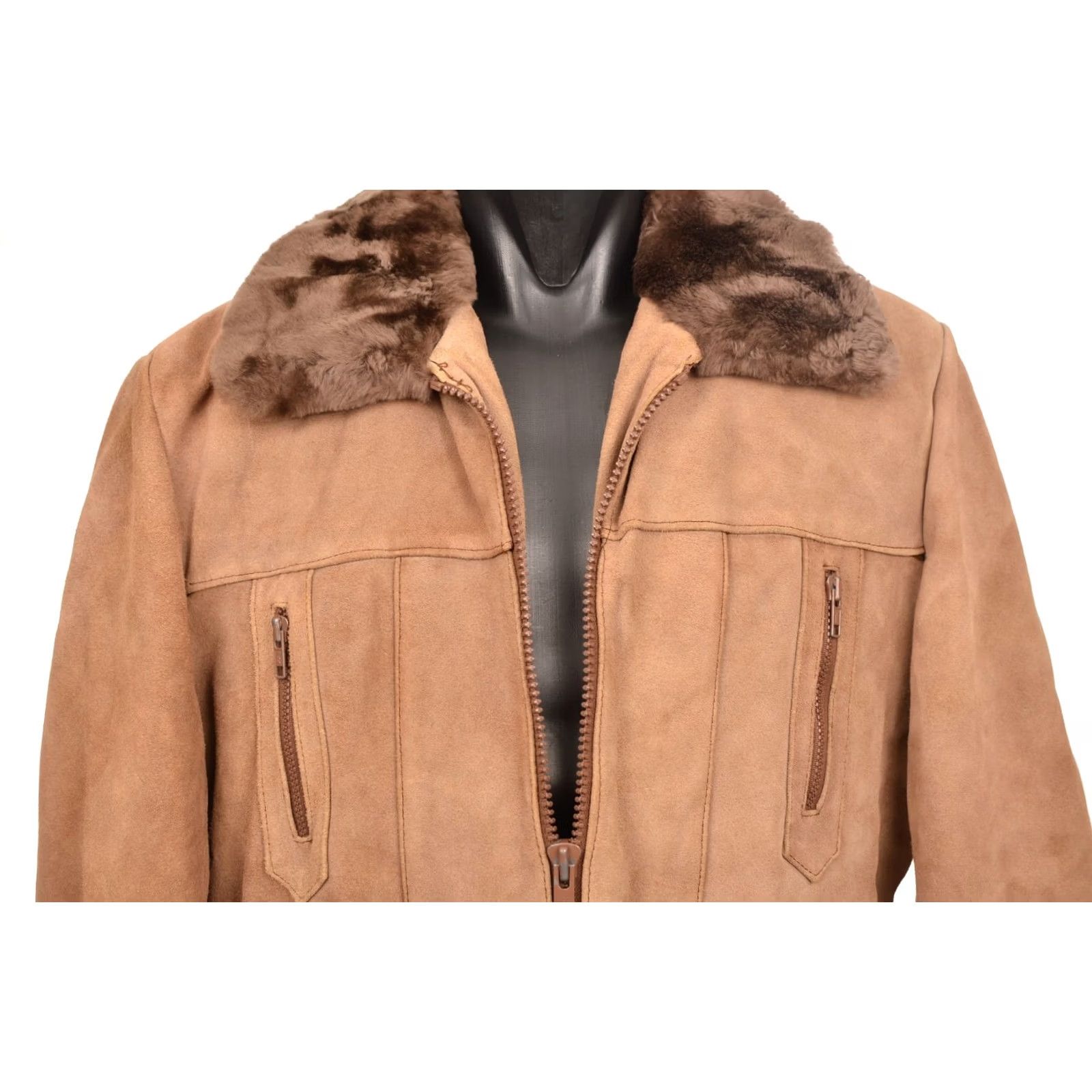 C&A C&A Vintage Leather Jacket Short Coat Men Size 56 Brown, Pea Coat, Size 56, Leather, Regular, Men, Jacket, Vintage, 56, Brown Size US 40 / EU 56 - 2 Thumbnail