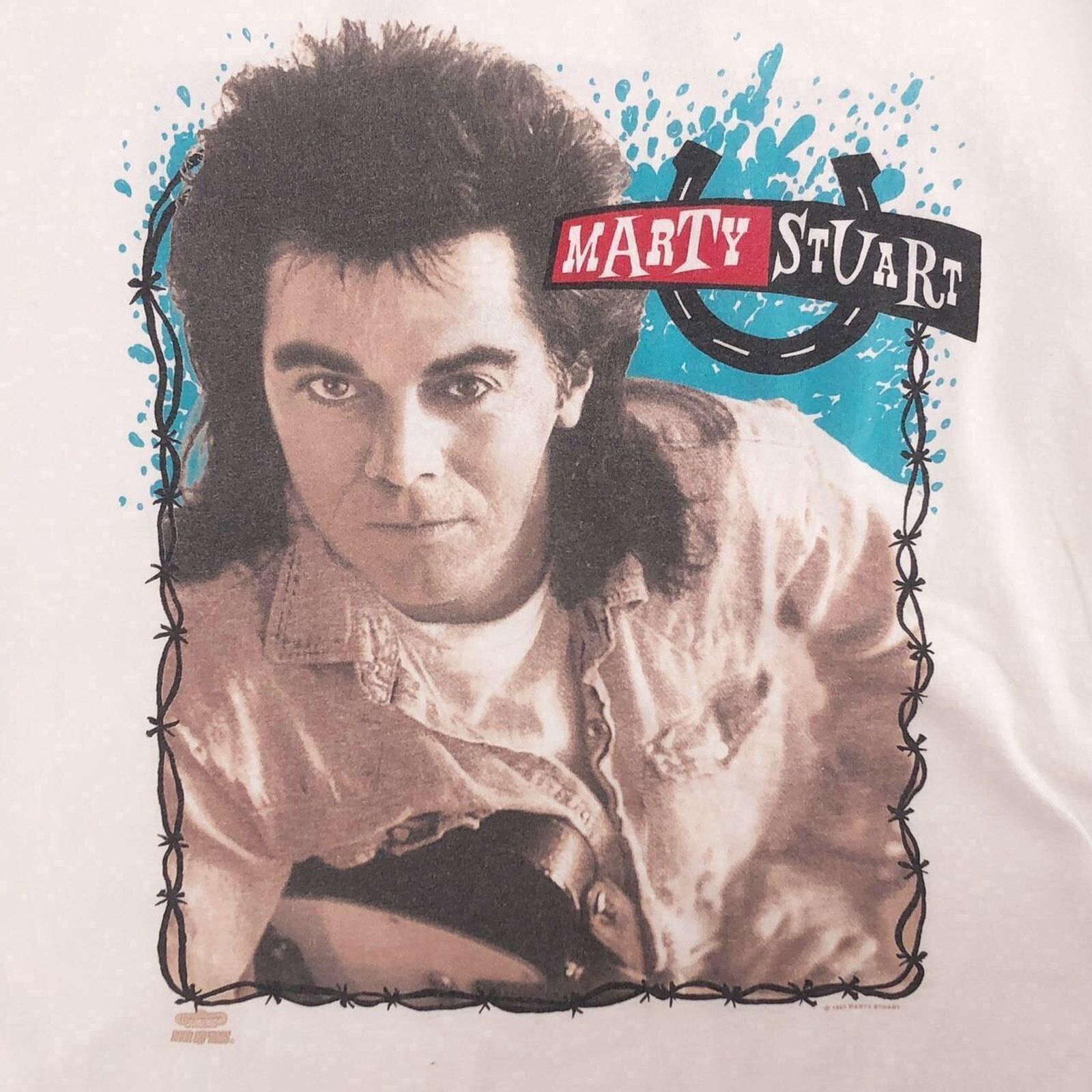 Hanes × Vintage Marty Stuart 1992 This One's Gonna Hurt You Tour Tshirt Size US L / EU 52-54 / 3 - 4 Thumbnail