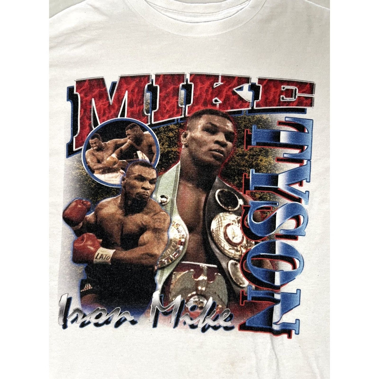 Vintage Vintage Mike Tyson T-Shirt Size Medium Iron Mike Rap Tee Retro Reprint Shirt Mens White 80s 90s Sports Archives Size US M / EU 48-50 / 2 - 2 Thumbnail