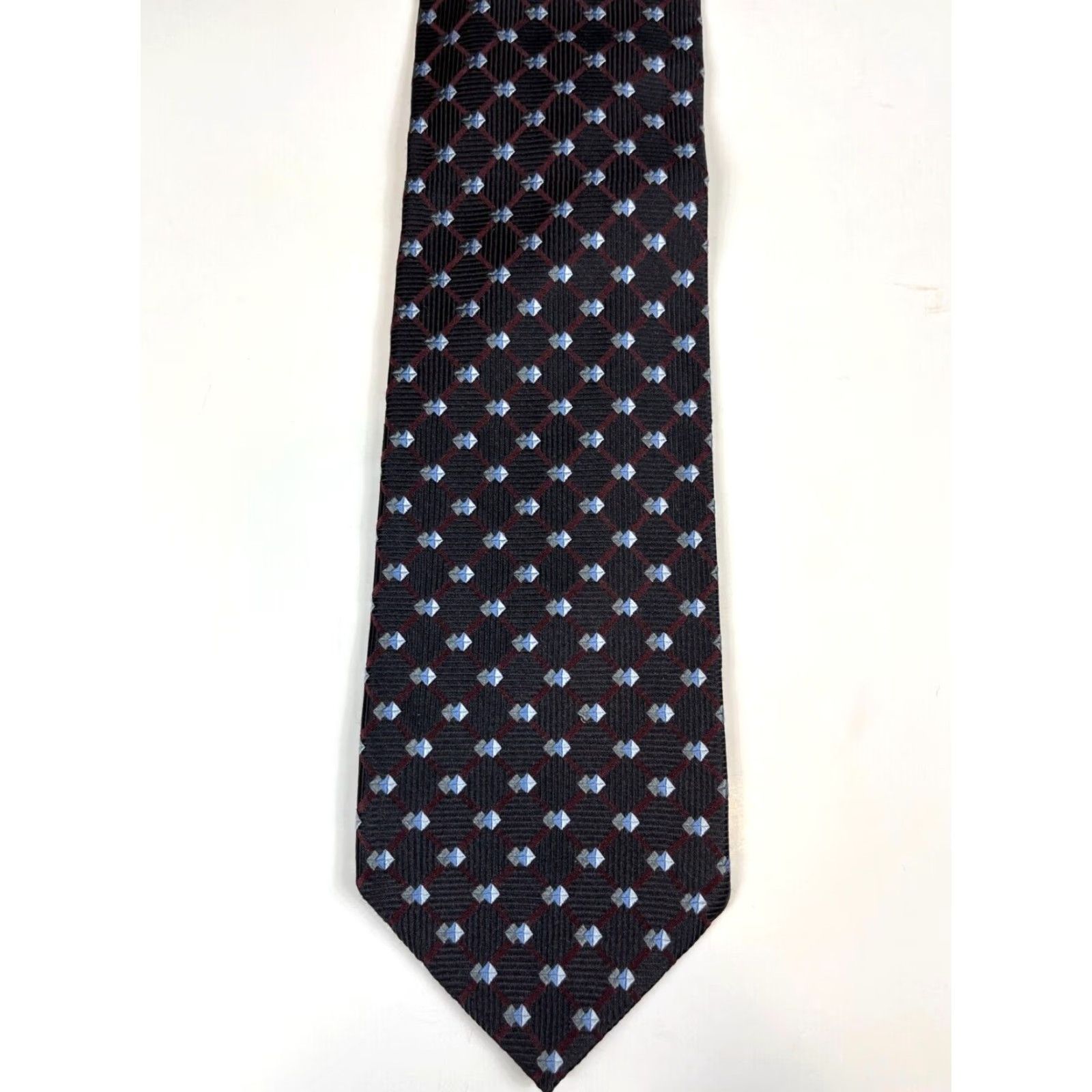 Ermenegildo Zegna VINTAGE Ermenegildo Zegna Mens Luxury Silk Tie Geometric Made in Italy Size ONE SIZE - 3 Thumbnail