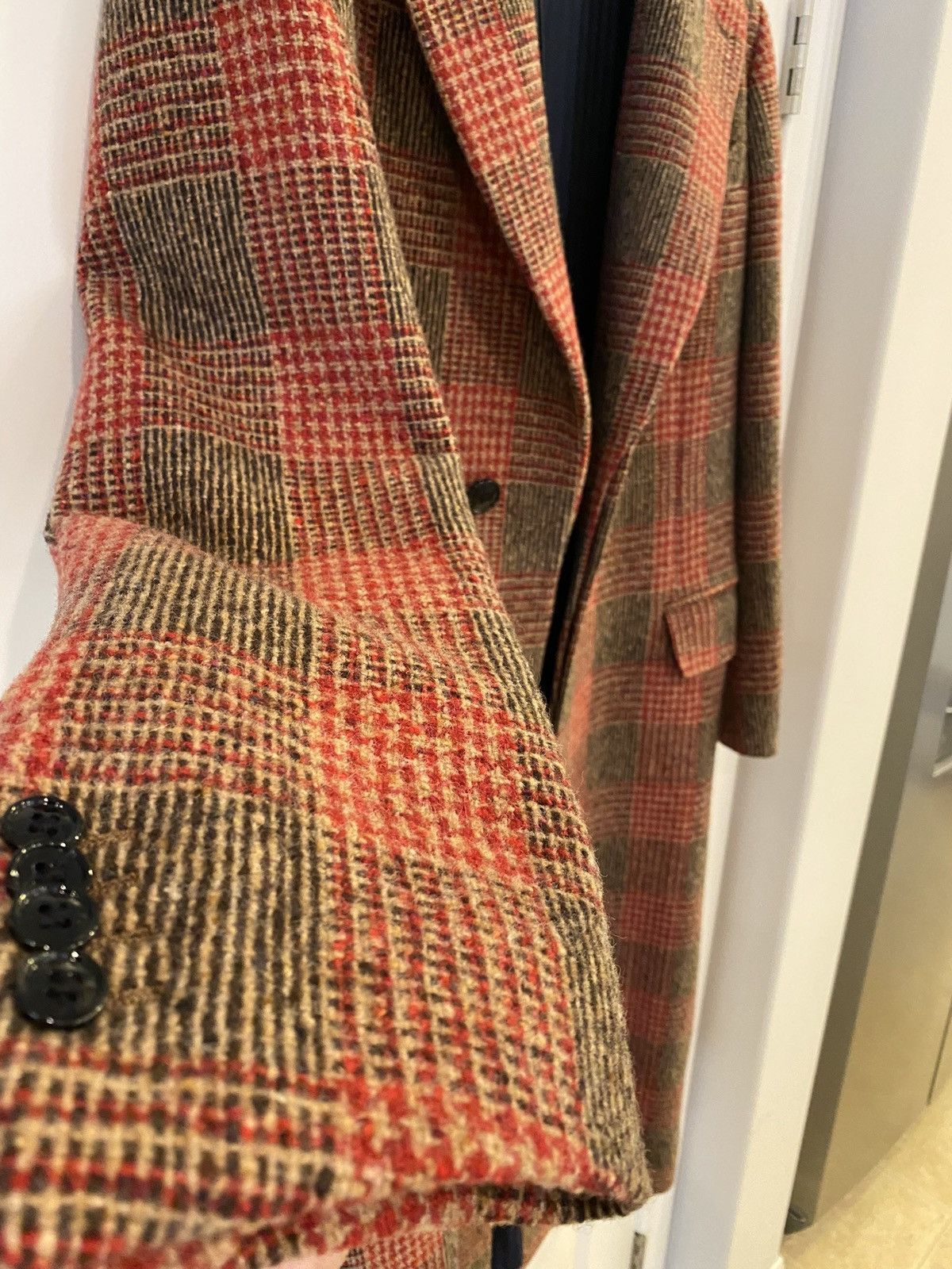 MP Massimo Piombo MP Massimo Piombo Checked Oversized Long Coat Italy Made Size US L / EU 52-54 / 3 - 3 Thumbnail