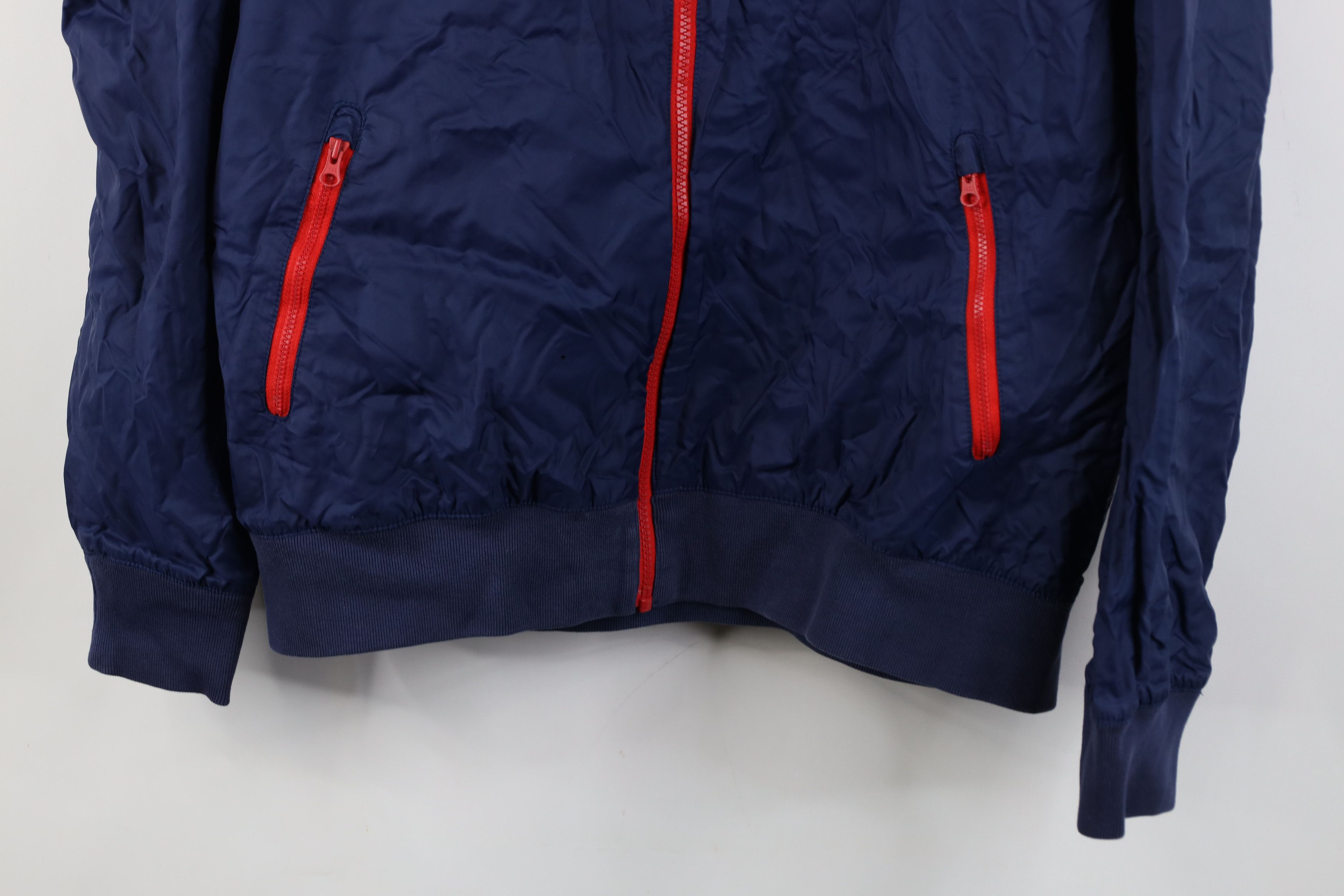 Nike Nike Block Hooded Windrunner Windbreaker Jacket Red Blue Size US L / EU 52-54 / 3 - 3 Thumbnail