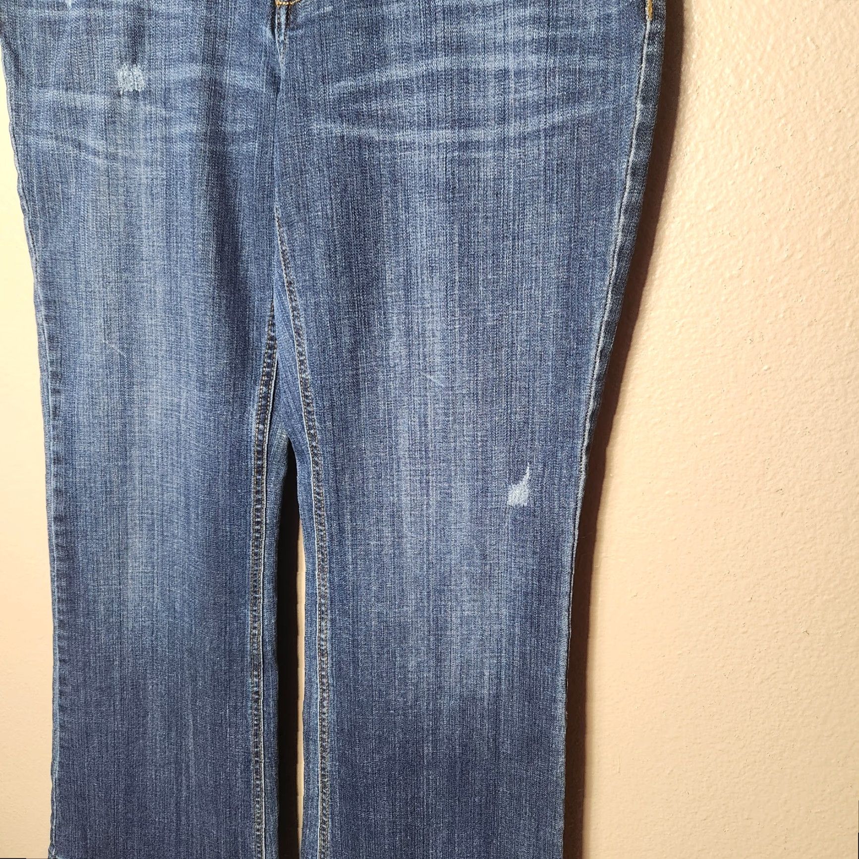 Lands' End VINTAGE Lands' End Womens Fit & Flare Medium Wash Blue Jeans-Size 16/33 Size 24" / US 00 / IT 34 - 5 Thumbnail