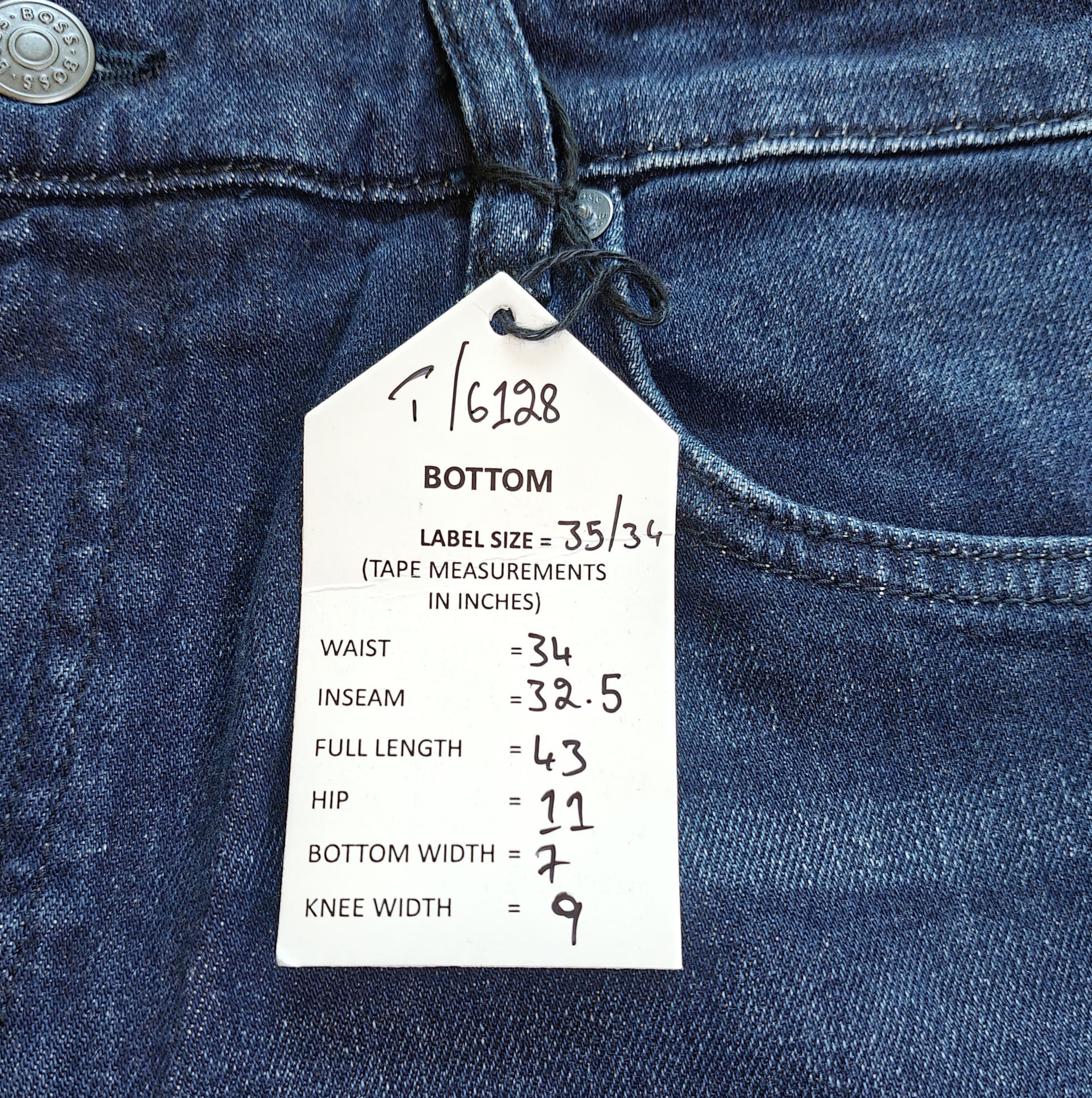 Hugo Boss HUGO BOSS RE.MAINE Regular fit Jeans Free Shipping T/6128 Size US 35 - 14 Thumbnail