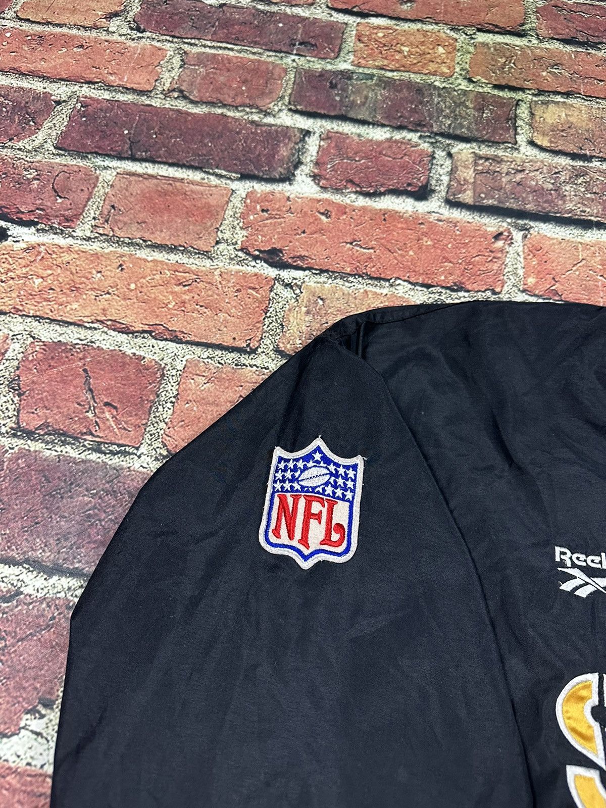 NFL × Reebok × Vintage Vintage Pittsburgh Steelers NFL Pro Line Windbreaker Jacket Size US XXL / EU 58 / 5 - 9 Thumbnail