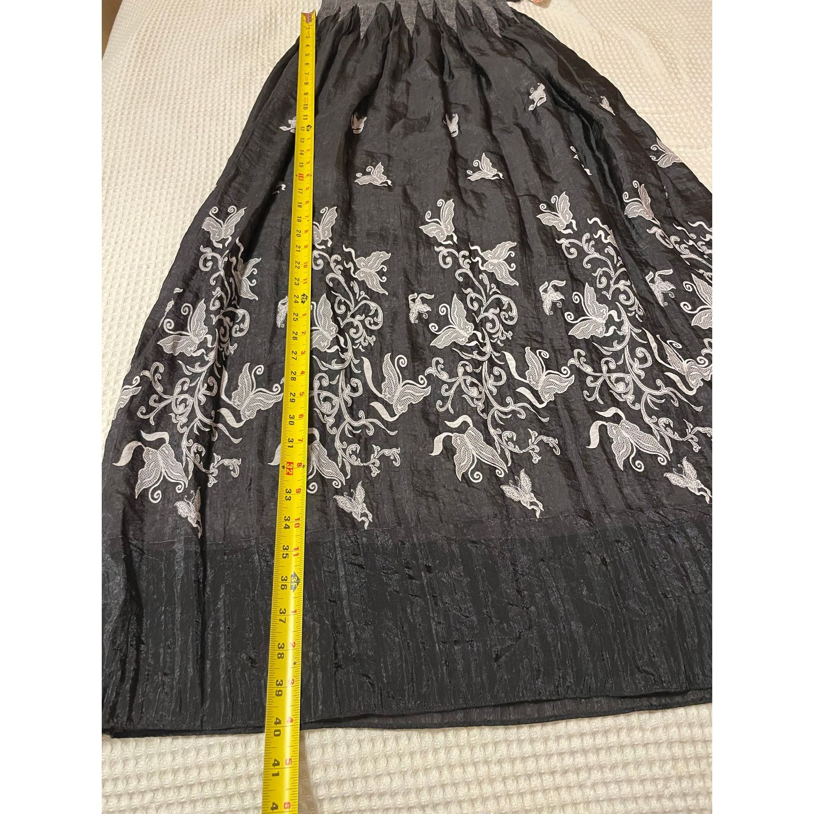 Other NWT Lapis Boho Black Floral Butterfly Midi Dress/ Skirt OS Size ONE SIZE - 13 Thumbnail
