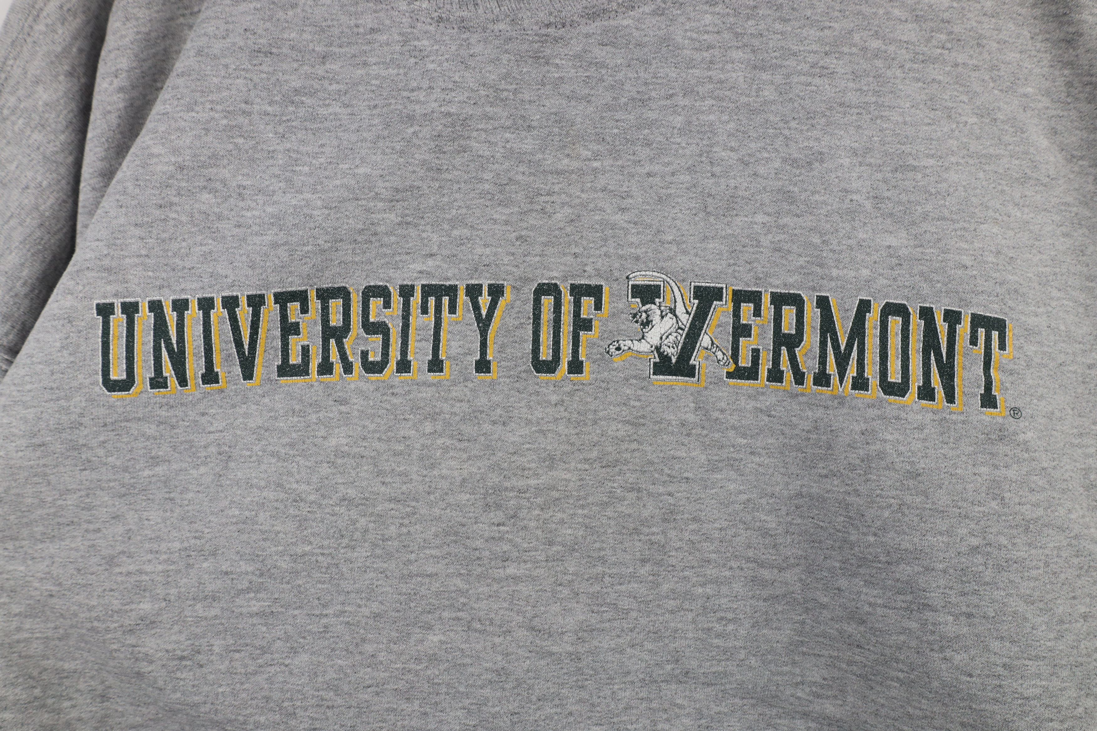 Vintage Vintage 90s Spell Out University of Vermont Sweatshirt Gray Size US XXL / EU 58 / 5 - 8 Thumbnail