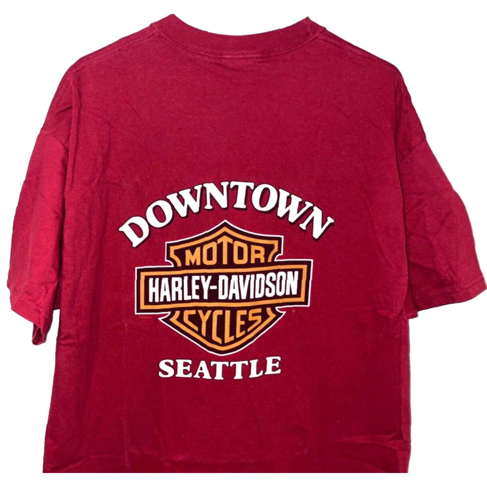 Harley Davidson VINTAGE Harley-Davidson Downtown Seattle USA XL Hanes Beefy-T Biker T Shirt Tee Shirt Tee (Graphic) Size US XL / EU 56 / 4 - 2 Thumbnail
