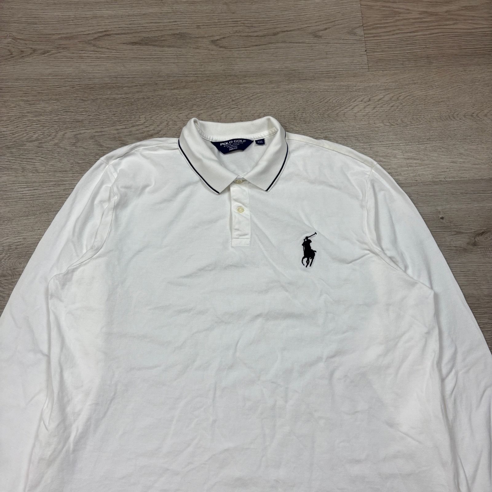RLX Ralph Lauren × Vintage Vintage Polo Golf Pima Cotton Pro Fit Long Sleeve Polo 2XL Size US XXL / EU 58 / 5 - 2 Thumbnail