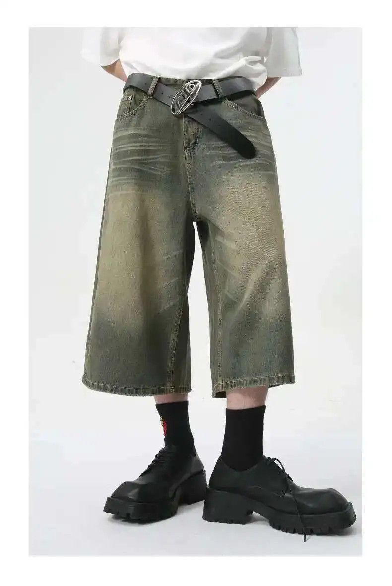 Japanese Brand Baggy Wide Leg Denim Shorts Size US 34 / EU 50 - 5 Thumbnail