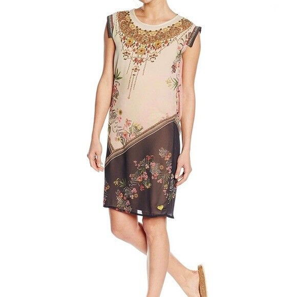 Desigual Desigual Elo Sheer Chiffon Flapper Bejeweled Knee Dress Size S / US 4 / IT 40 - 1 Thumbnail