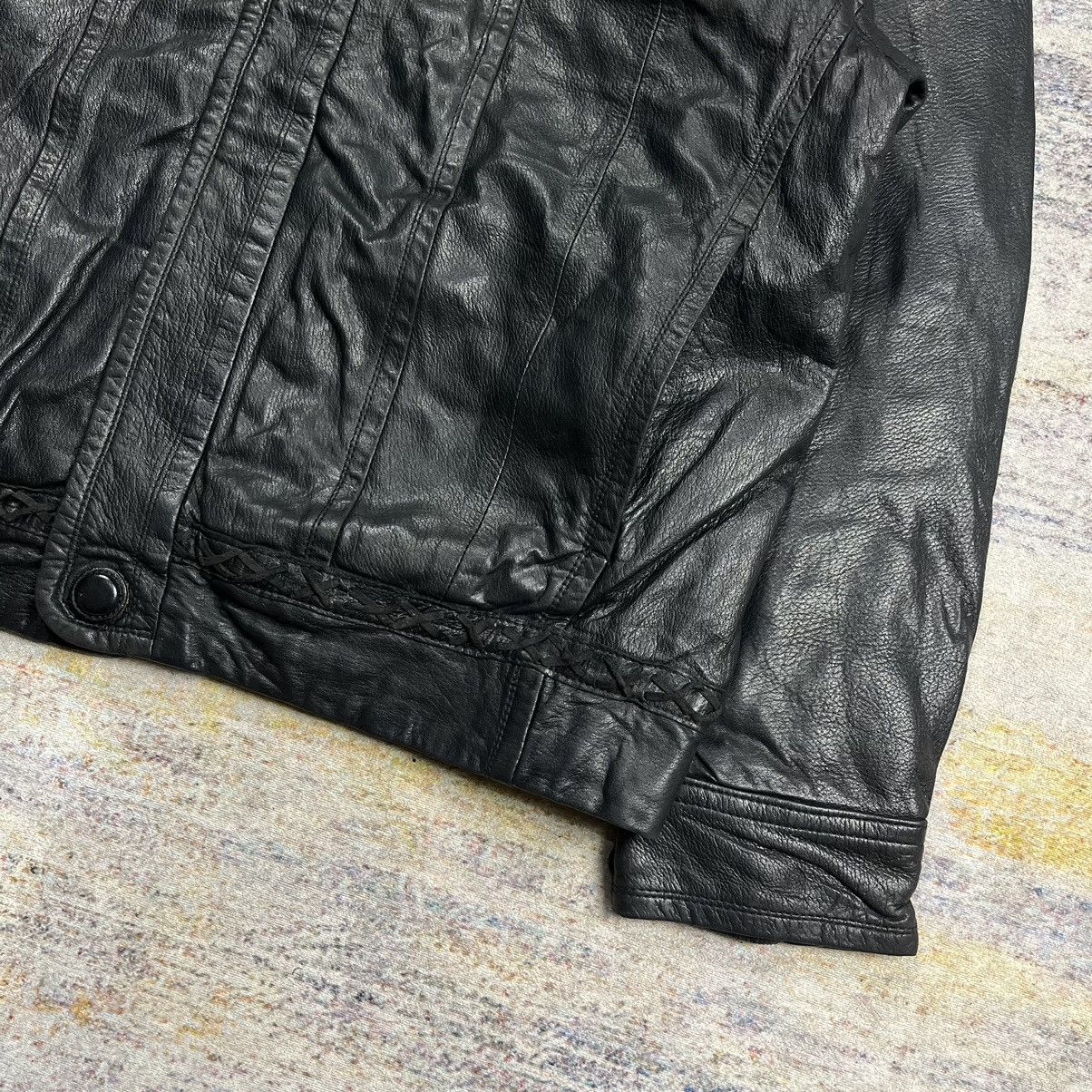 Japanese Brand × Le Grande Bleu (L.G.B.) × Nicole Club 90s Boutique Nicole by itsuko trucker lace leather jacket Size US M / EU 48-50 / 2 - 6 Thumbnail