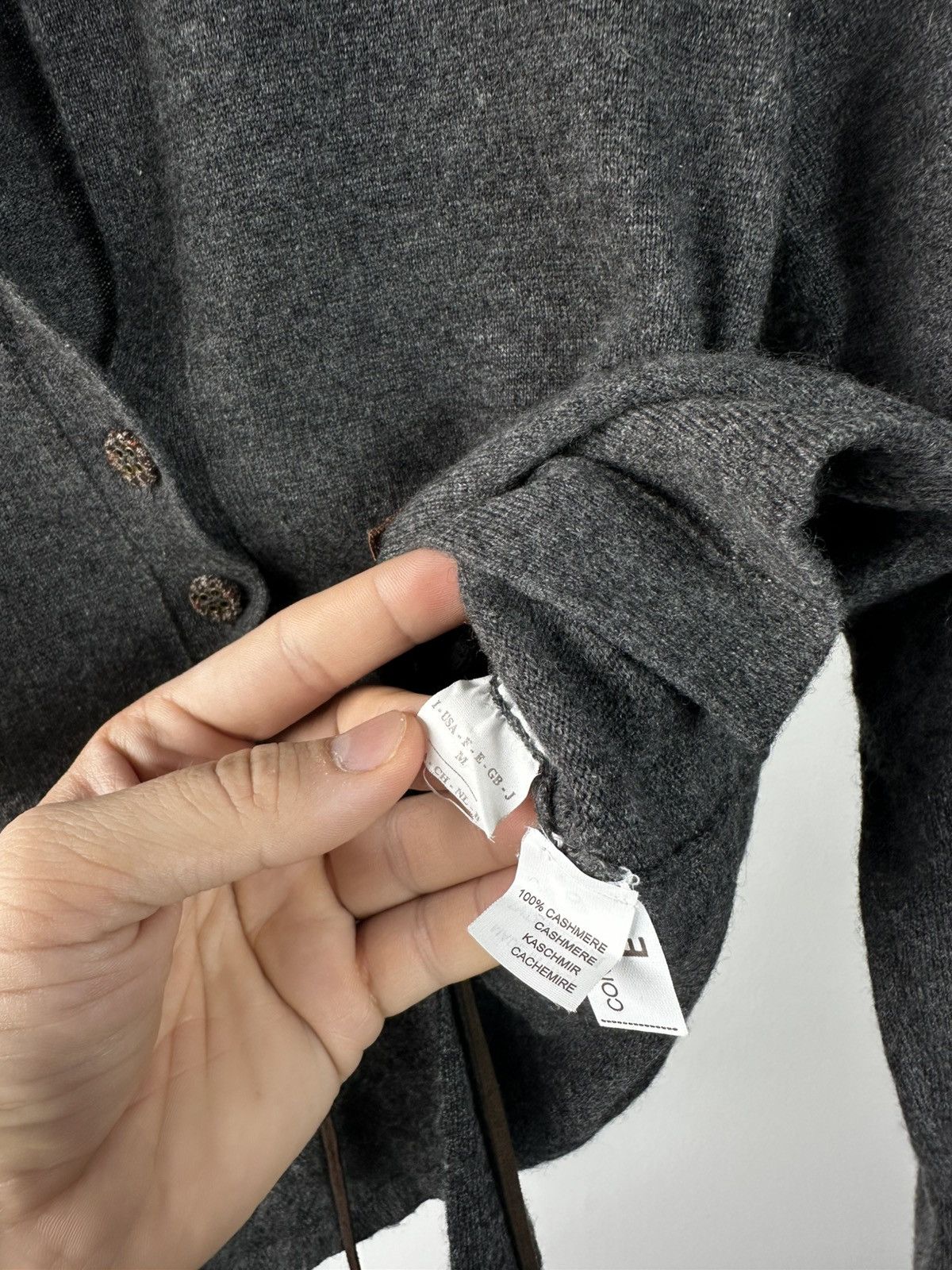 Brunello Cucinelli Brunello Cucinelli 100% Cashmere Cardigan – Gray Knitwear Size M / US 6-8 / IT 42-44 - 8 Thumbnail