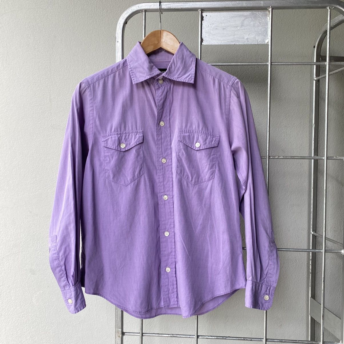 Issey Miyake IM product Purple Long Sleeve Shirt with Chest Pockets Size US M / EU 48-50 / 2 - 7 Thumbnail