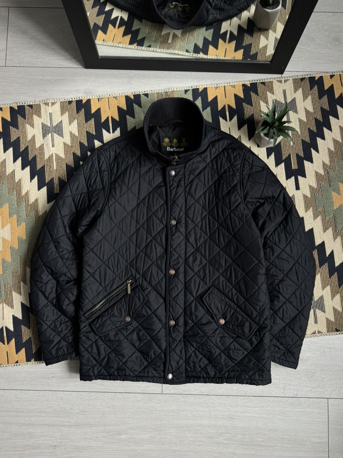 Barbour Vintage Barbour Chelsea Rib Neck Quilted Jacket Size US M / EU 48-50 / 2 - 1 Thumbnail