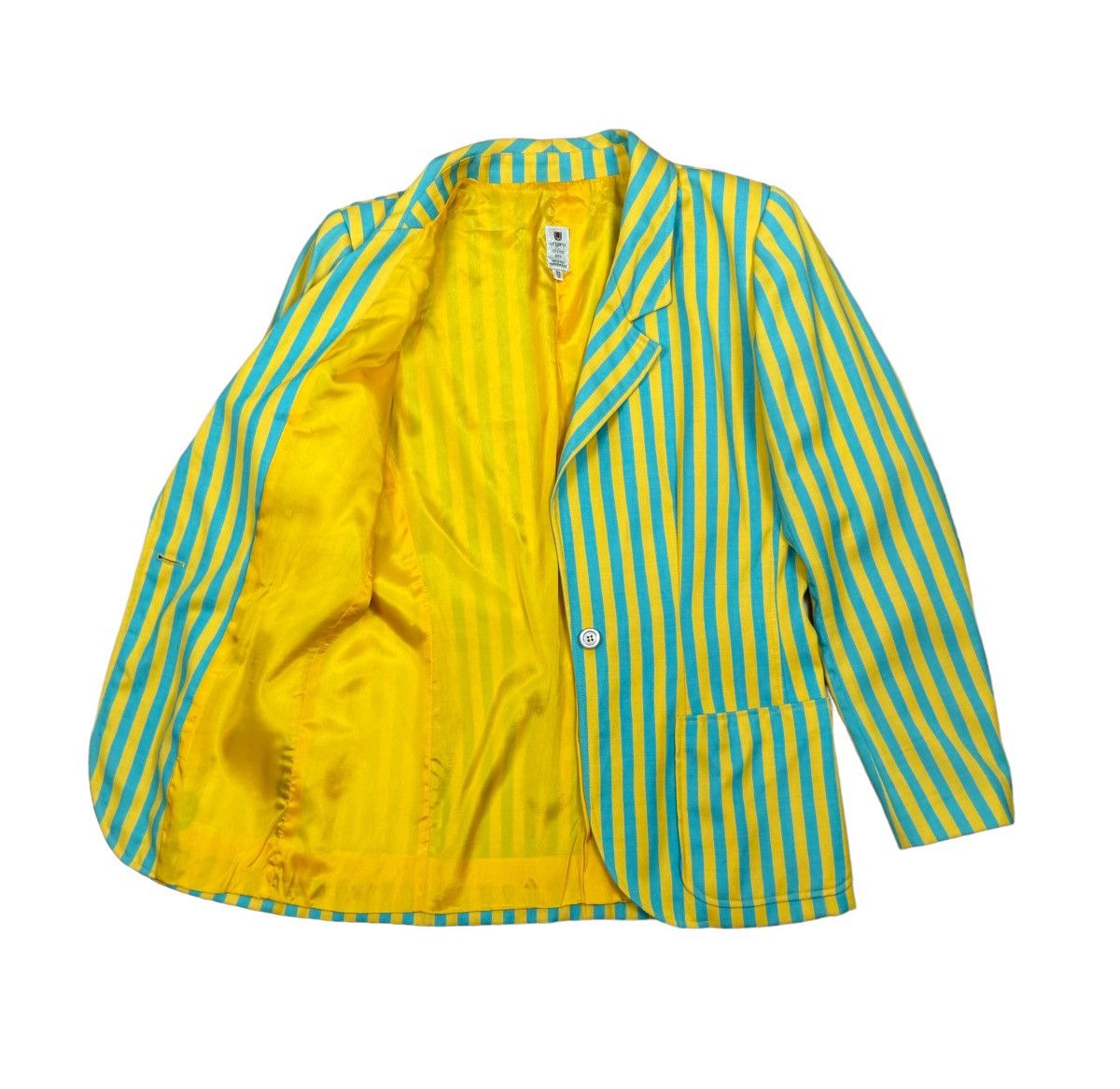 Ungaro Paris × Vintage Vintage Ungaro Paris Striped Blazer Jacket Wool Size 44 Size M / US 6-8 / IT 42-44 - 14 Thumbnail
