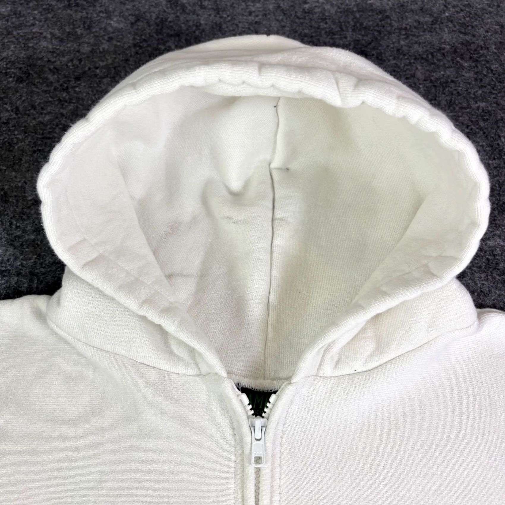 Vintage Camber Hoodie Mens Large White Full Zip Graphic Print Heavyweight Hooded Pockets 90s Vtg USA Made in USA Shirt? Size US L / EU 52-54 / 3 - 6 Thumbnail