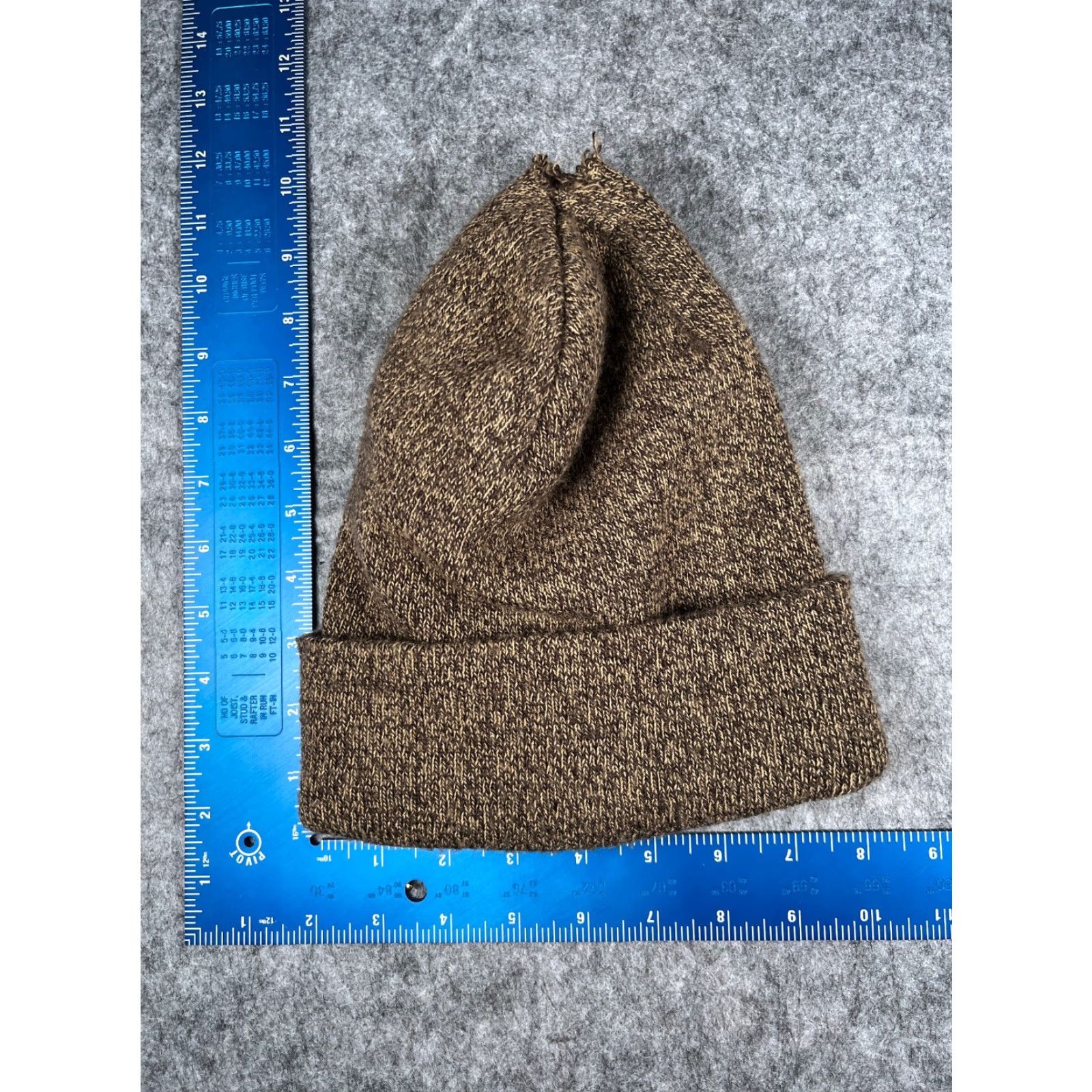 Carhartt VINTAGE Carhartt Beanie Toque Adult One Size Heather Brown Knit 100% Acrylic Workwear Size ONE SIZE - 5 Thumbnail