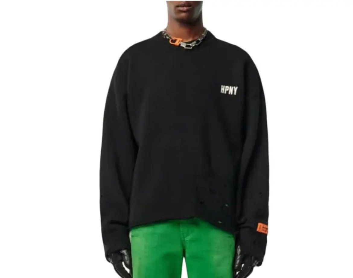 image of Heron Preston Dots Ctnmb Sweatshirt in Black, Men's (Size XS)